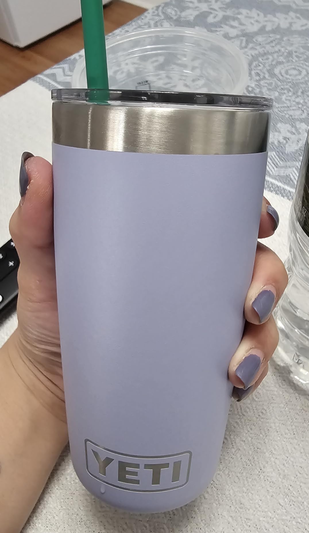 Rambler 10 oz Tumbler, Stainless Steel, Vacuum Insulated with MagSlider Lid, Tropical Pink customer photo 1