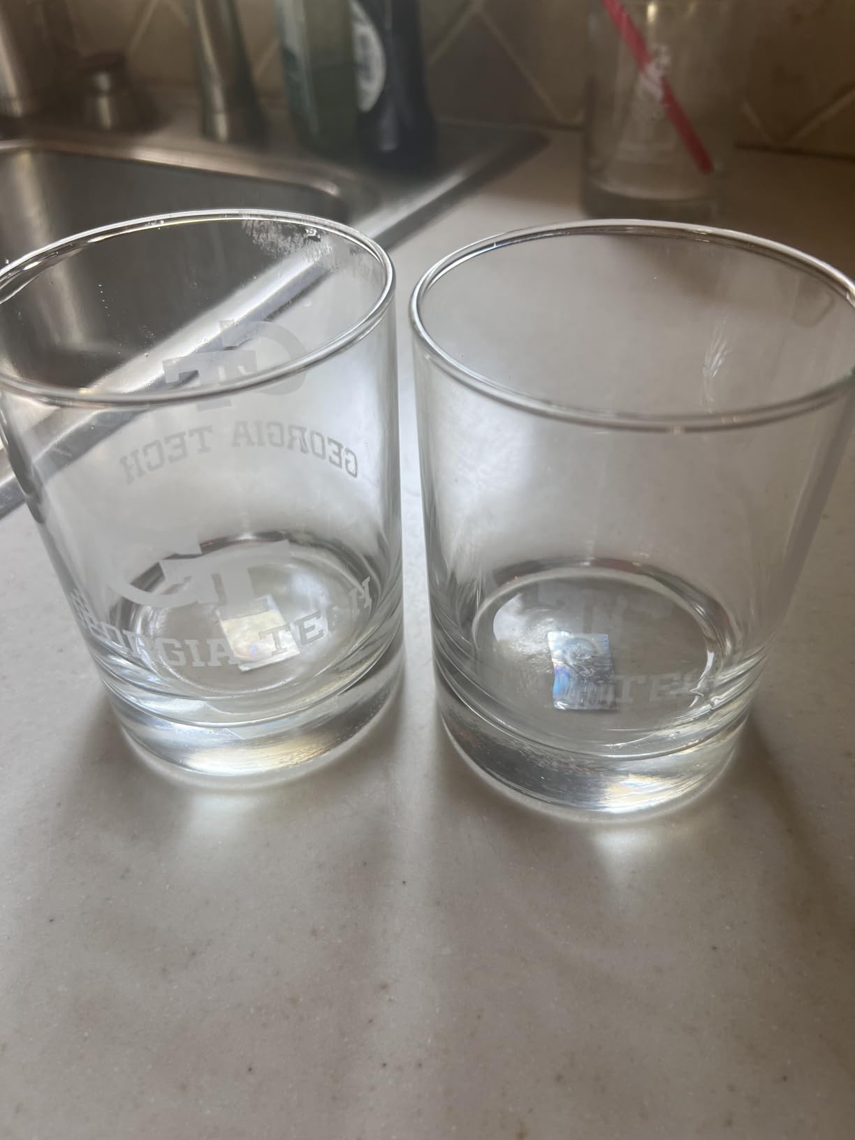 US Marines 2-Sided Color Rock Glass Set of 2 14oz customer photo 1