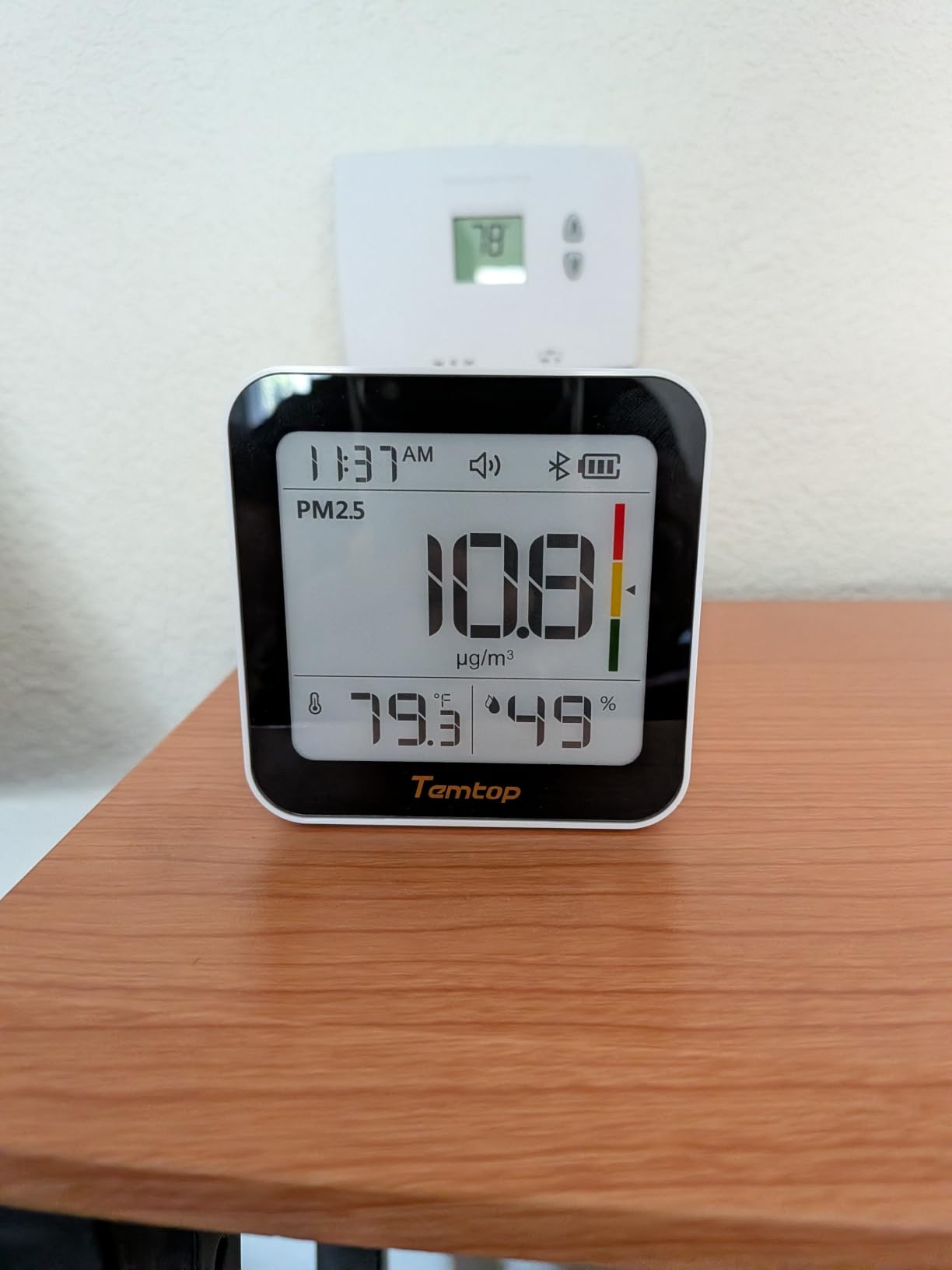Temtop M10+ 6-in-1 CO2 Meter & Indoor Air Quality Monitor | PM2.5, TVOC, AQI, E-Ink Display, 60-Day Battery, App Temperature & Humidity for Home Bedroom Office customer photo 1