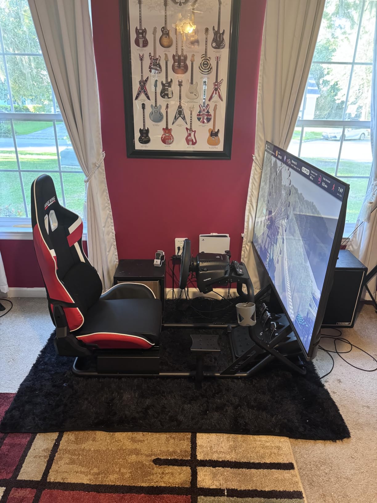ARES WING Racing Simulator Cockpit with TV Mount, Sim Racing Wheel Stand | Formula and GT Sim Racing Cockpit Compatible with Logitech, Moza, Fanatec, Thrustmaster, Racing Games on PS5, PS4, Xbox, PC customer photo 2