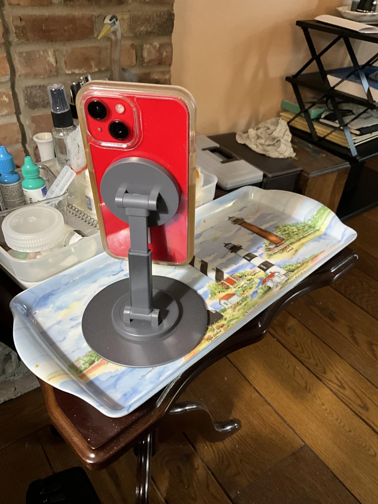 UGREEN Magnetic Phone Stand for MagSafe, Height Adjustable iPhone Stand for Desk with 360° Rotation customer photo 2