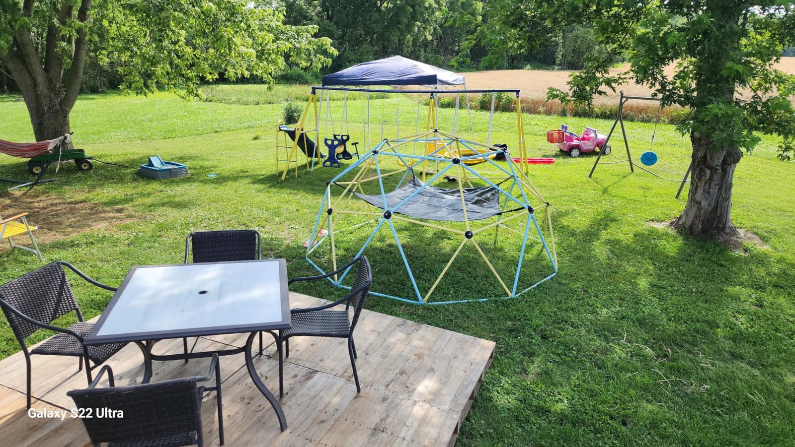 VEVOR Climbing Dome for Kids 3 to 10 Years Old 10FT Geometric Dome Climber | For Outdoor Backyard, Easy Assembly Play Equipment, Three-in-One Jungle Gym Load 750 lbs with Hammock, Swing, Climbing Grip customer photo 1