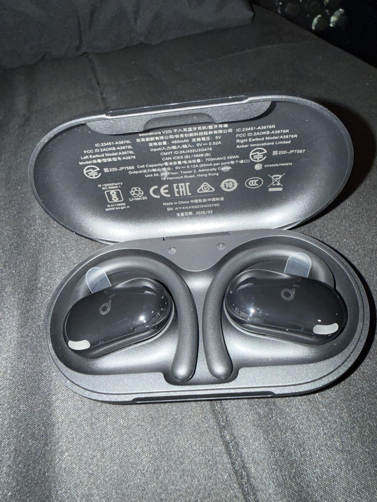 Soundcore V20i by Anker Open Ear Earbuds, Open Ear Headphones True Wireless | Adjustable Hooks, Ultra-Comfort, Snug Fit, Power Sound, Clear Calls, IP55, 36H Playtime, Bluetooth 5.4, Multipoint Connection customer photo 2