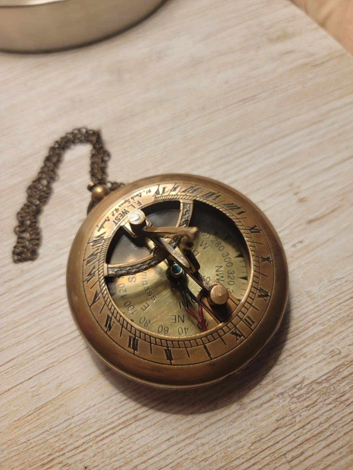 DAYOLX So You Can Always find Your Way Back to Me - Personalized Sundial Compass - Luxury Gift - Brass Personalised Gifts for Men with Engraved Message, 3 inch customer photo 2