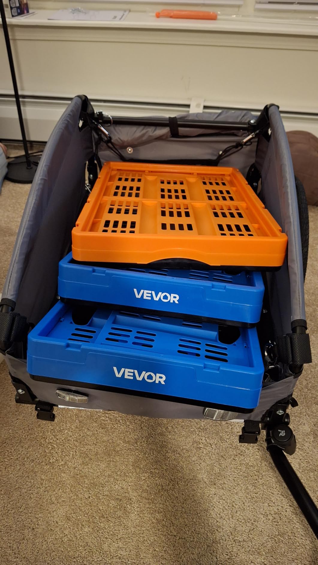 VEVOR Bike Cargo Trailer, 88/100/130/160 lbs Load Capacity, Heavy-Duty Bicycle Wagon Cart, Foldable Compact Storage with Universal Hitch customer photo 2