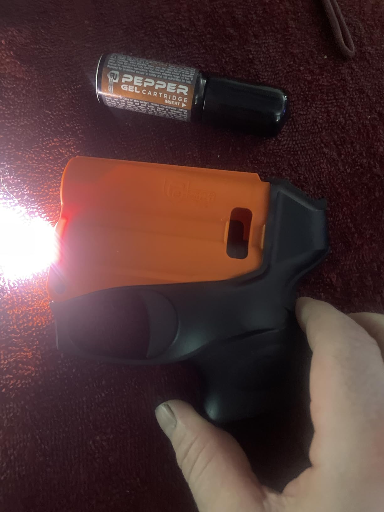P2P PGS II Pepper Gel Launcher Compact Self Defense Pistol | Non Lethal Gun with Built-in Flashlight customer photo 1