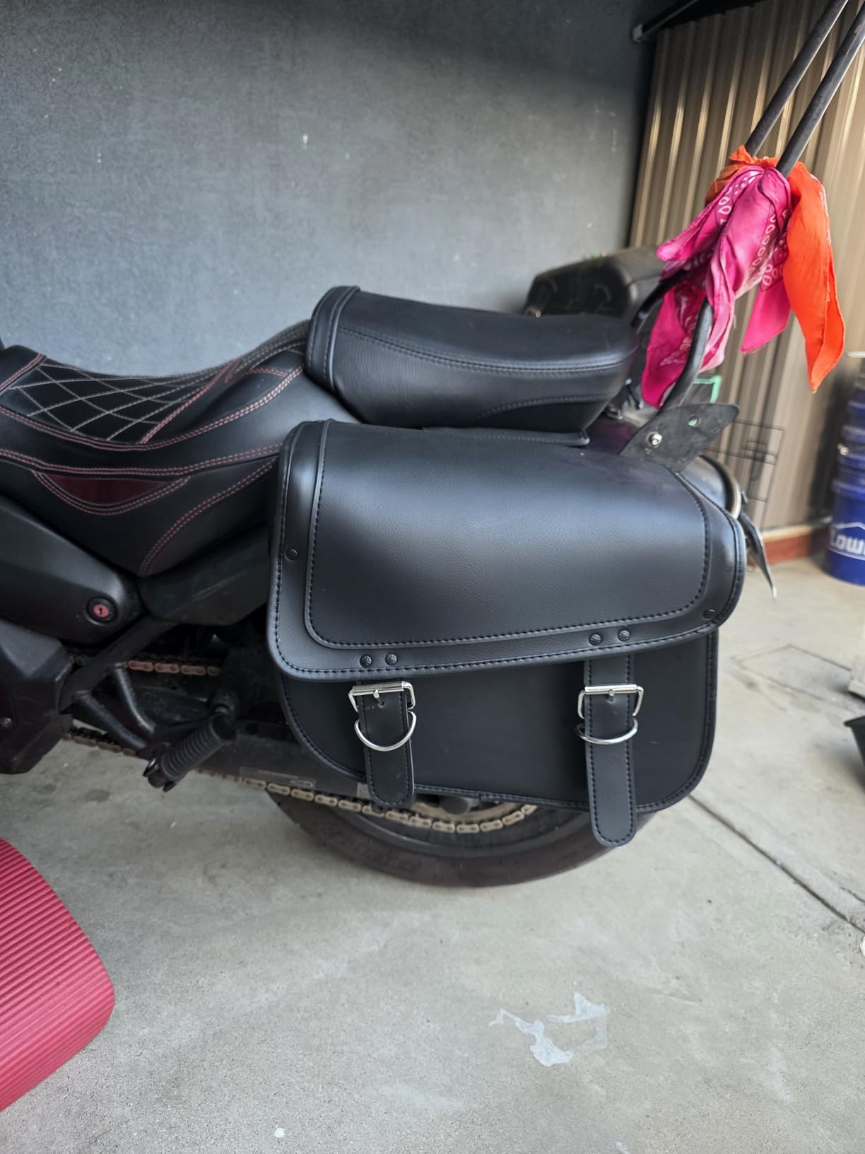 Nomad Universal Motorcycle Saddlebags - 30L Large Capacity Quick-Easy Throw Over Bags for Cruiser, Chopper, Touring - Heavy Duty saddle bags, Waterproof, Secure Lock, Durable Storage Side Bags for Bikers customer photo 2