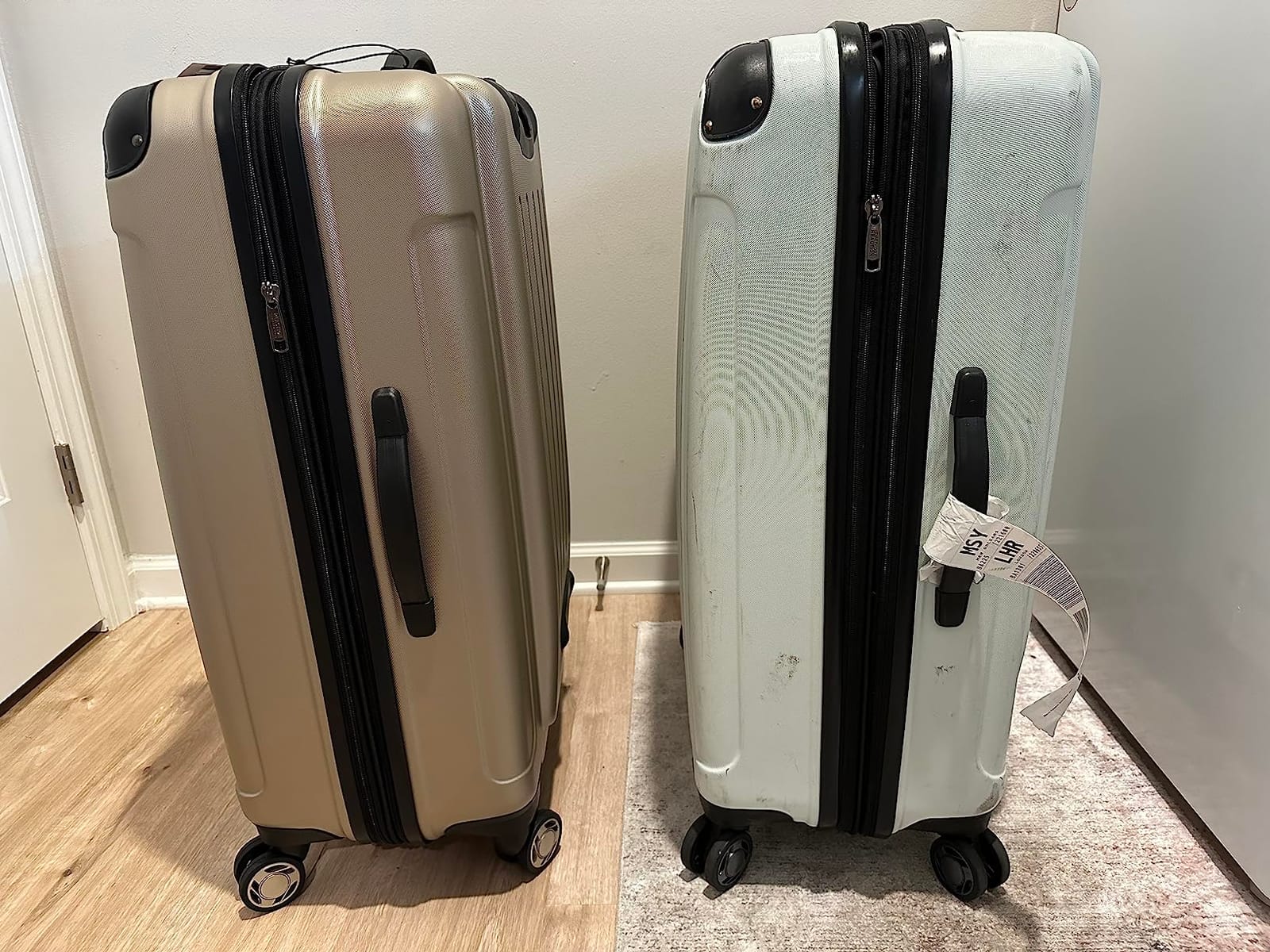 Kenneth Cole REACTION Renegade Luggage Expandable 8-Wheel Spinner Lightweight Hardside Suitcase, Periwinkle Blue, 24-Inch Checked customer photo 1