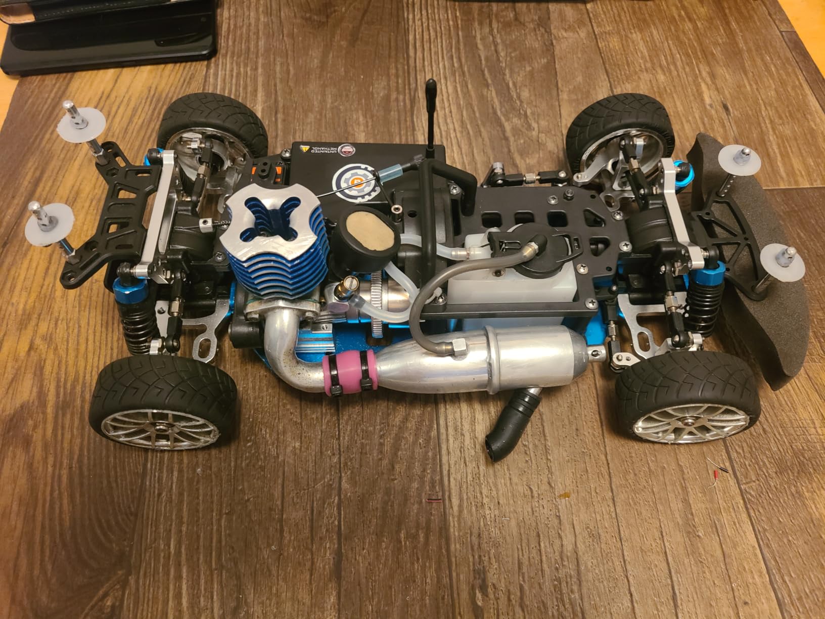 Nitro RC Cars 1/10 Two Speed Nitro Gas Power Car for Adults - Fast Drift 4WD 80KM/H Metal Chassis Gas Off Road Short Course Truck (Black) customer photo 2