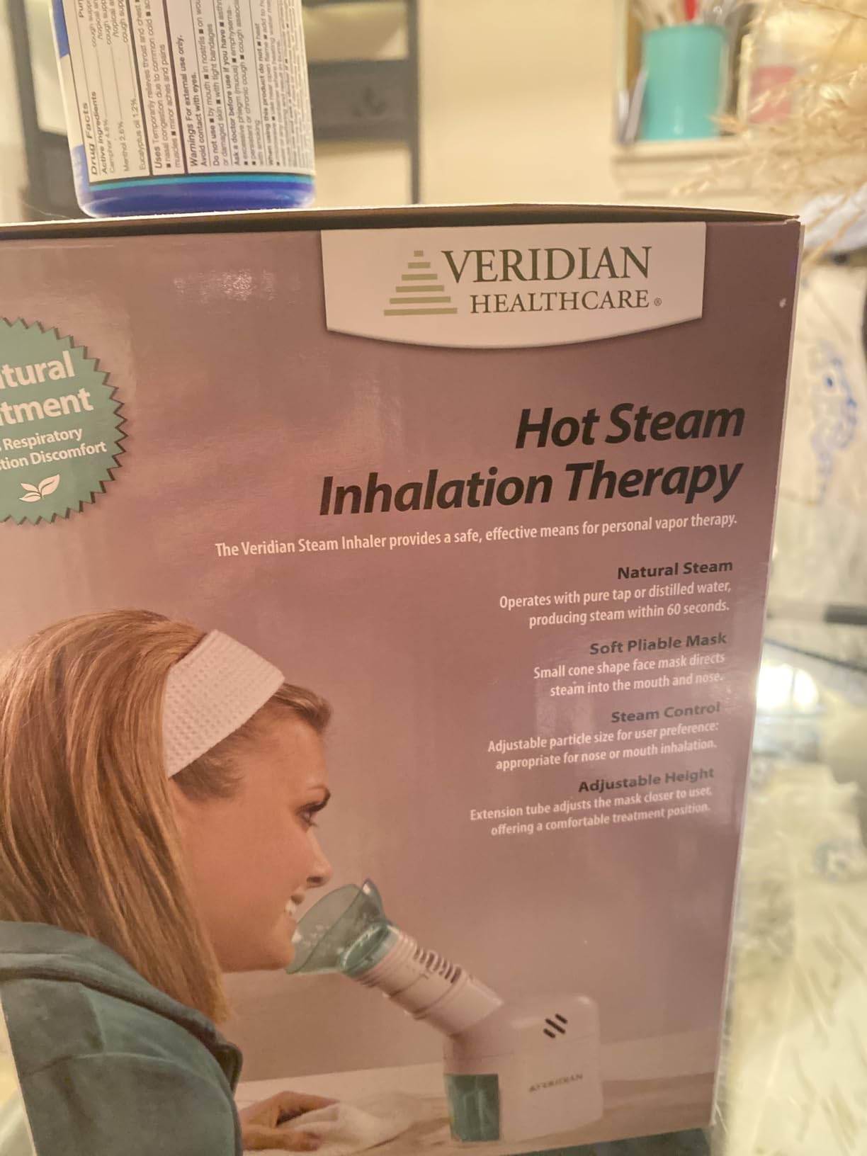 TheraCare Seasonal Relief Bundle 3-Piece | Warm Steam Inhaler, Ear Forehead Talking Thermometer, Medicated Chest Rub, Fast Cough Cold Relief, Whole Family Care customer photo 1