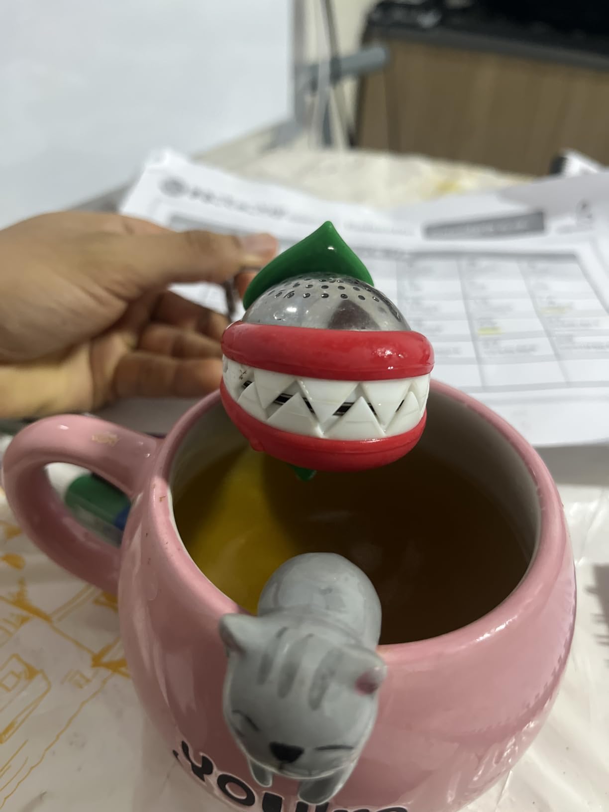 OTOTO Louie Cat Tea Infuser - Cats Loose Leaf Steeper & Diffuser, Tea Strainer Accessories, Cute Gifts for Cat Lovers, White Elephant Gifts, Cute Kitchen Accessories customer photo 2