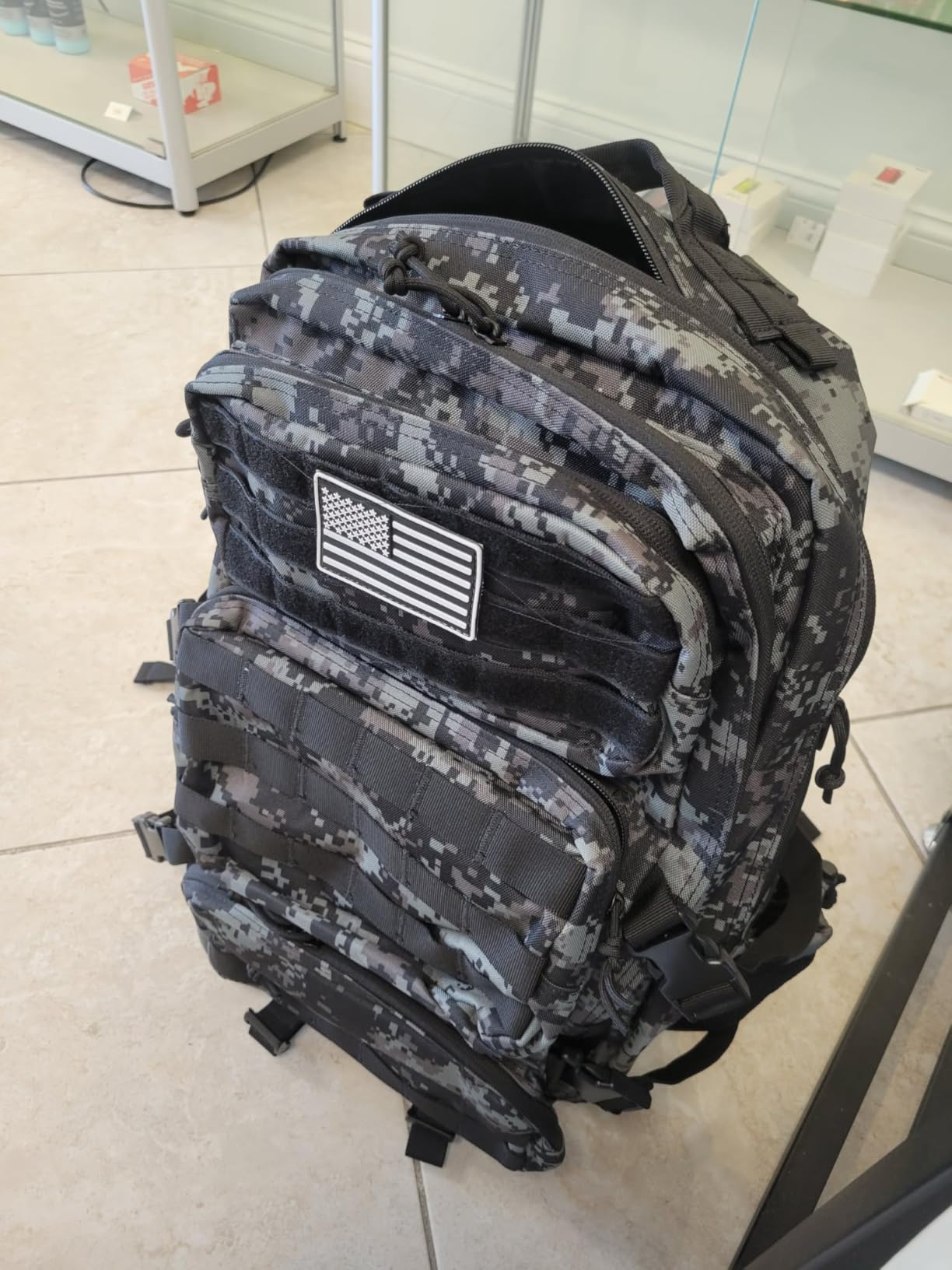 50L Military Tactical Backpack Large Day Backpack for Men Molle Army 3 Days Assault Pack Bug Out Bag Water Resistant and Heavy Duty Hiking Treeking Rucksack - Black customer photo 2