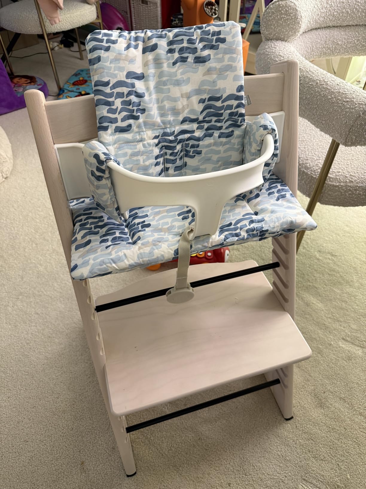 Stokke Tripp Trapp High Chair 2, Natural - Includes Chair + Baby Set with Removable Harness for Children 6-36 Months - Adjustable, Ergonomic & Easy to Clean customer photo 2