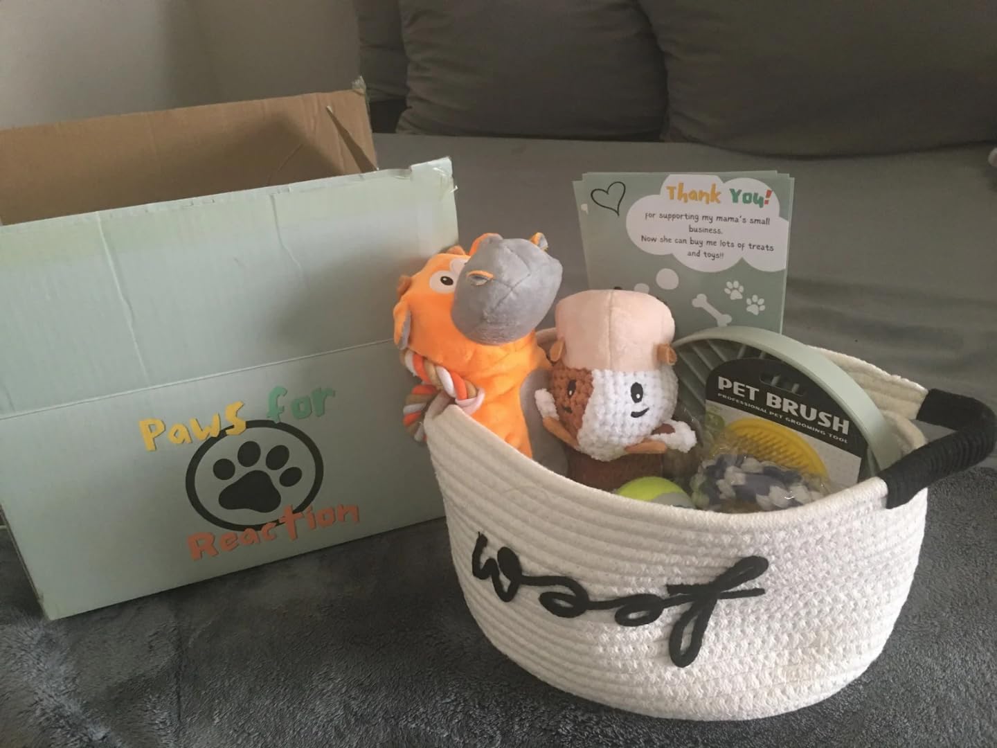 New Puppy Gift Basket - Premium Puppy Starter Kit and Dog Gift Basket | Includes Dog Toys - Perfect Doggie Birthday Gifts - Puppy Necessities with Pet Toy Basket customer photo 1