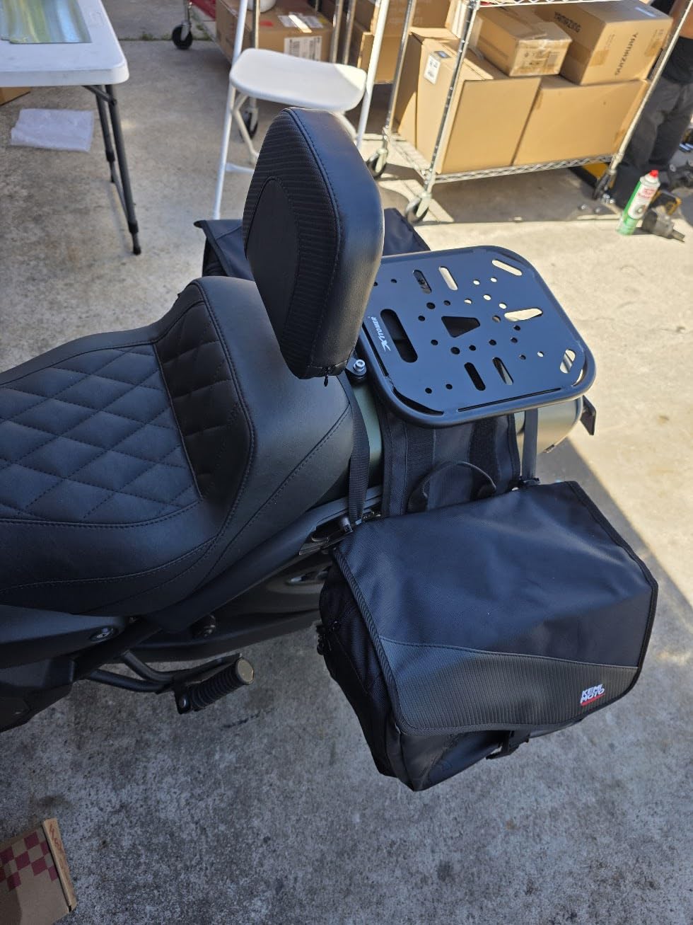 KEMIMOTO Motorcycle Saddlebags 40L(20Lx2) Large Capacity | Detachable Side Saddle Bags Motorcycle Panniers Bags with Protective Cover Universal Luggage Bag, Black customer photo 1