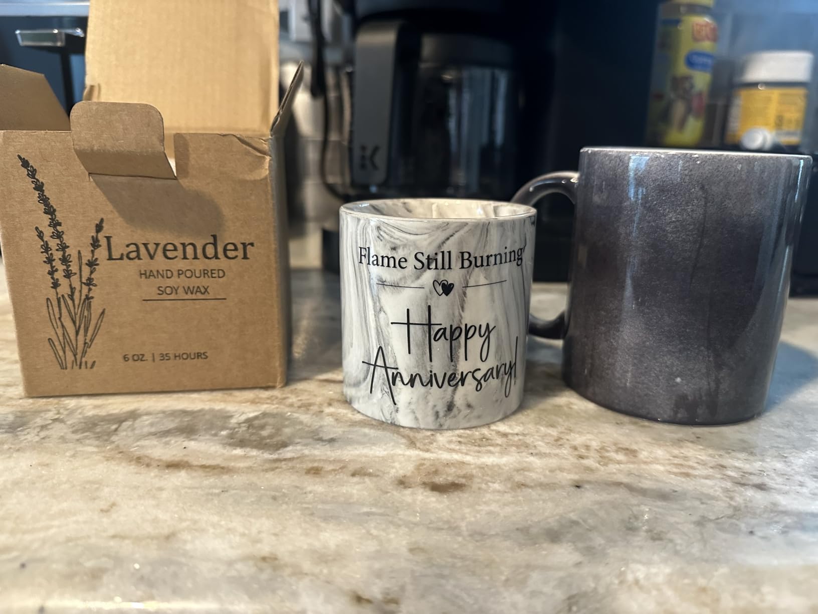 Anniversary Candle - Aniversario Gifts for Men, Women & Couples - Romantic Gifts for Him, Her - 6oz customer photo 2
