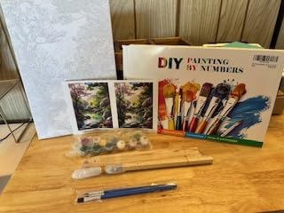 JOOZ Paint by Numbers Kit for Adults with Frame, Landscape Paint by Number Canvas, Mountain Paint by Numbers with Easel, DIY Flowers Scenery Oil Painting Kit for Home Wall Decor 8 x 12 Inch customer photo 2