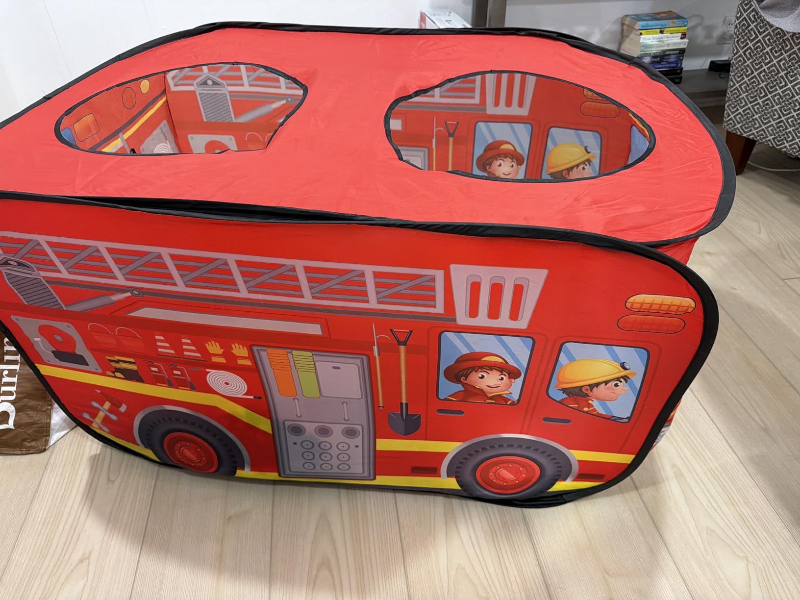 Fire Truck Pop Up Tent Kids, Indoor Outdoor Playhouse Toy for 3+ | Play Tents for Kids 3-5, Indoor Outdoor Playhouse Toy, Easy Setup, Portable Foldable, Toys for 3 + Year Old customer photo 2