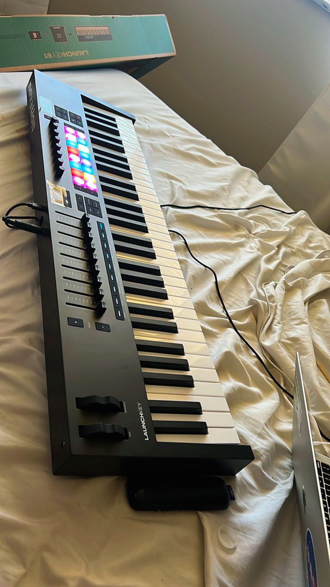Novation Launchkey 61 MK4 - 61 key Semi-Weighted, USB, MIDI Keyboard Controller with DAW Integration. Chord & Scale Modes, 8 Drum Pads, & Arpeggiator - Includes Software Bundle for Music Production customer photo 1