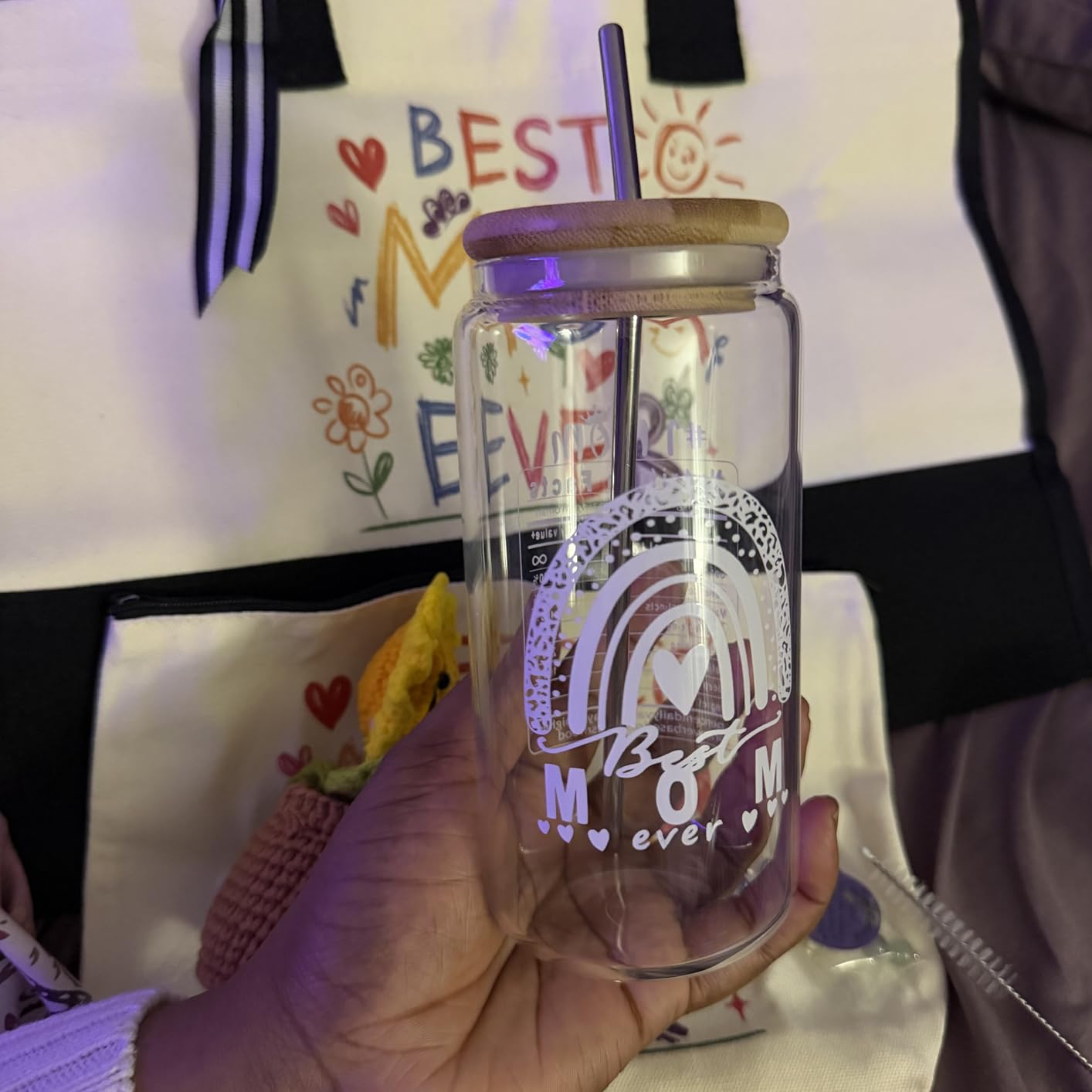 DOGMEM Grandma Gifts, Birthday Gifts for Grandma | Best Grandma Gift Set from Granddaughter Grandson Grandchildren Grandkids, First Time Grandma Gifts customer photo 2