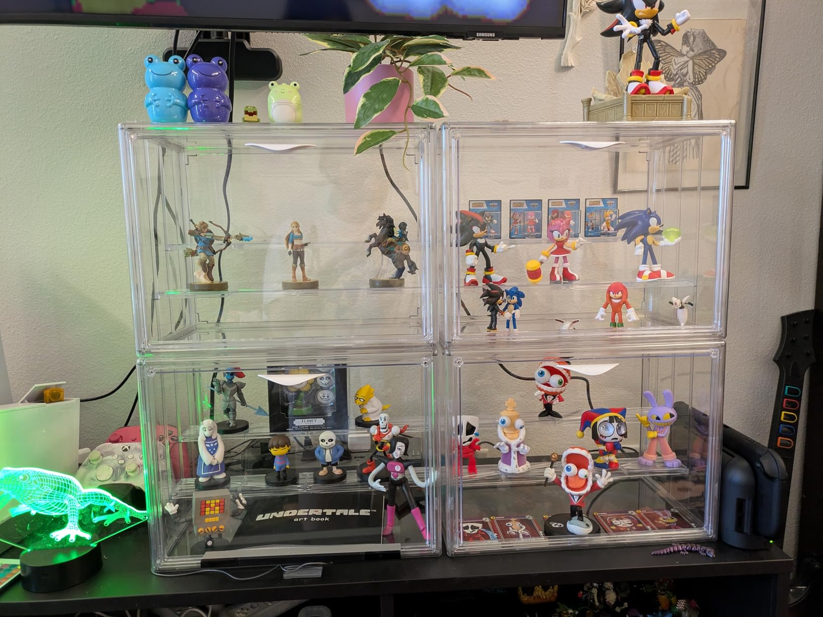 3 Layer Acrylic Display Case Stackable Clear Box for Collectibles,2 Pack | Removable Adjustable Partitions & Magnetic Door,Interlocking Stable Design,Dustproof Cover for Figurine Storage customer photo 2