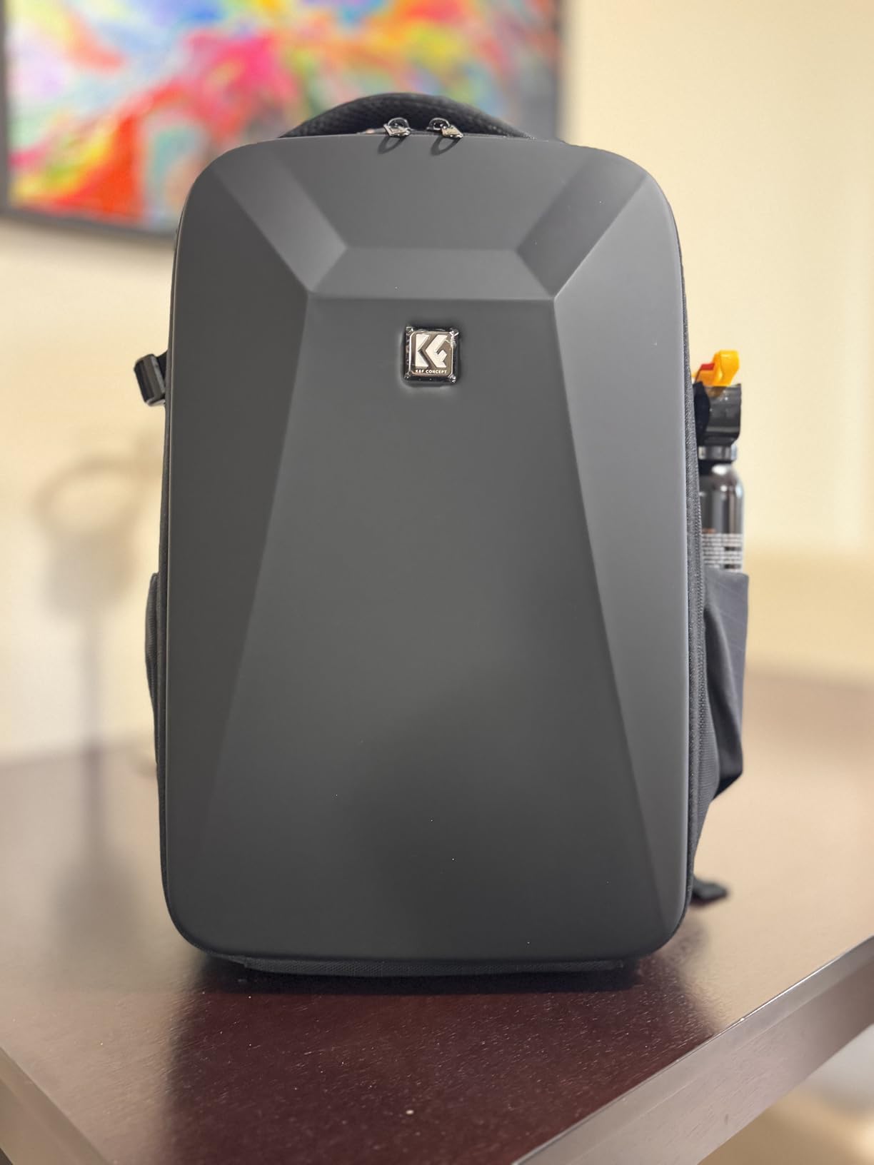 K&F CONCEPT Camera Backpack, Hardshell Photography DSLR Camera Bag with 15-15.6 Inch Laptop Compartment Waterproof Hard Shell Camera Case Compatible with Canon/Nikon/Sony/DJI Mavic Drone customer photo 2