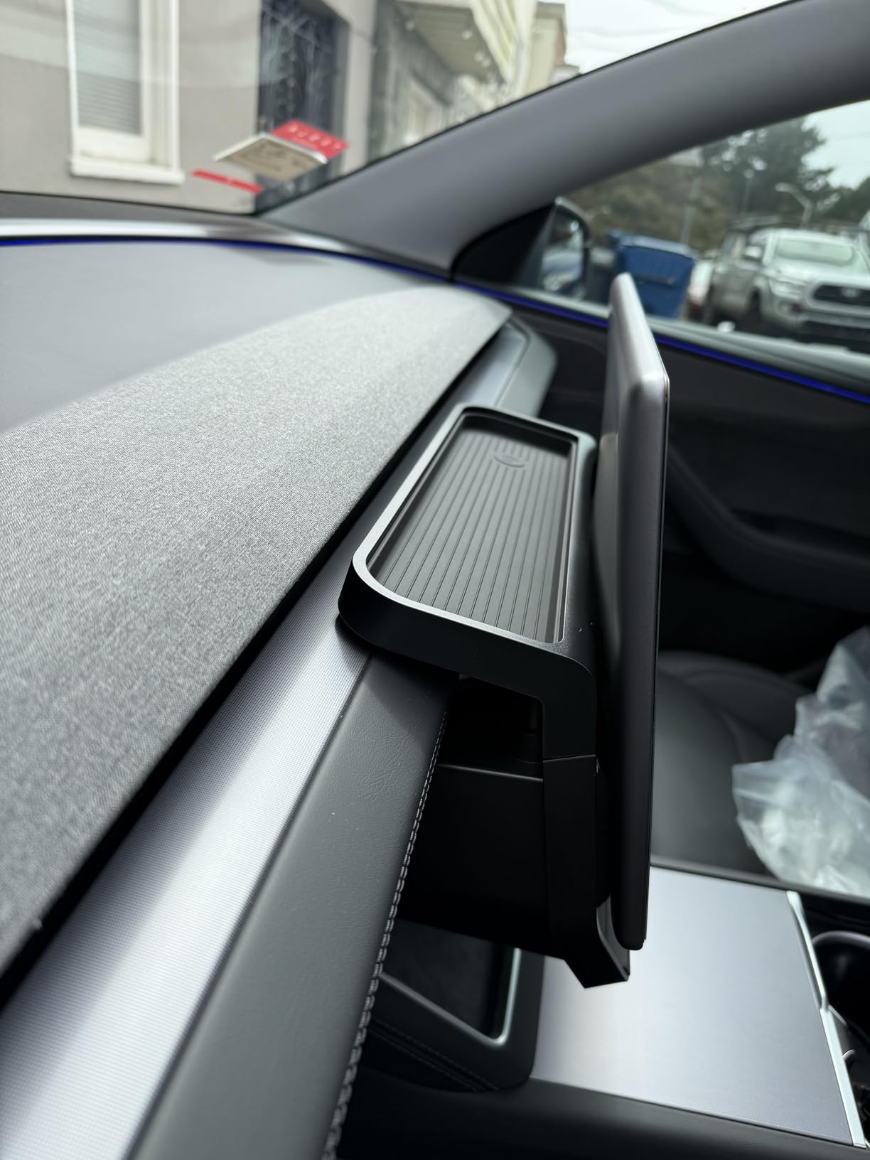 Spigen Under Screen Storage Organizer for Tesla Model Y Juniper, 3 Highland | Only Standard, Premium & Performance (2026/2025) [Upgraded] / For Tesla Model YL - Black customer photo 2