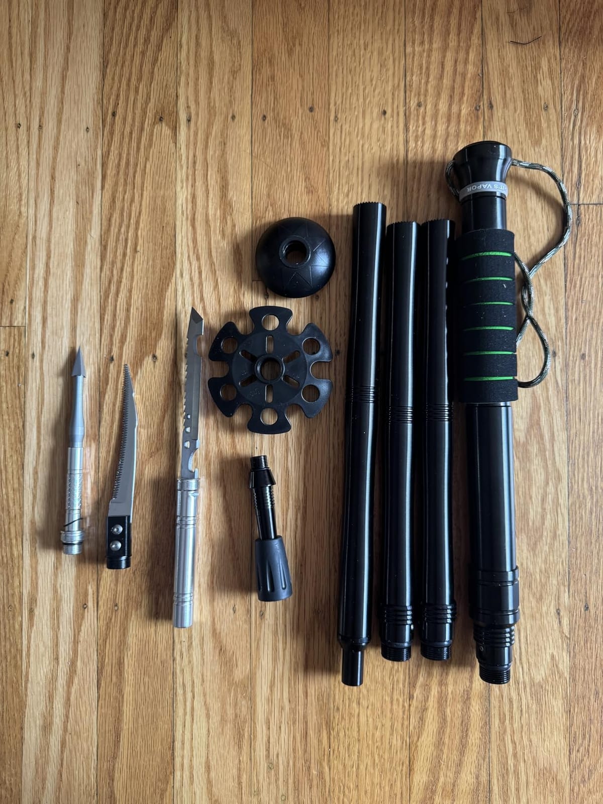 Tactical Survival Hiking Stick - Retractable Walking Staff with Multitool | Shock Absorption, Unique Twist-Lock & Quick-Adjust Length for Trekking & Outdoor Adventures customer photo 1