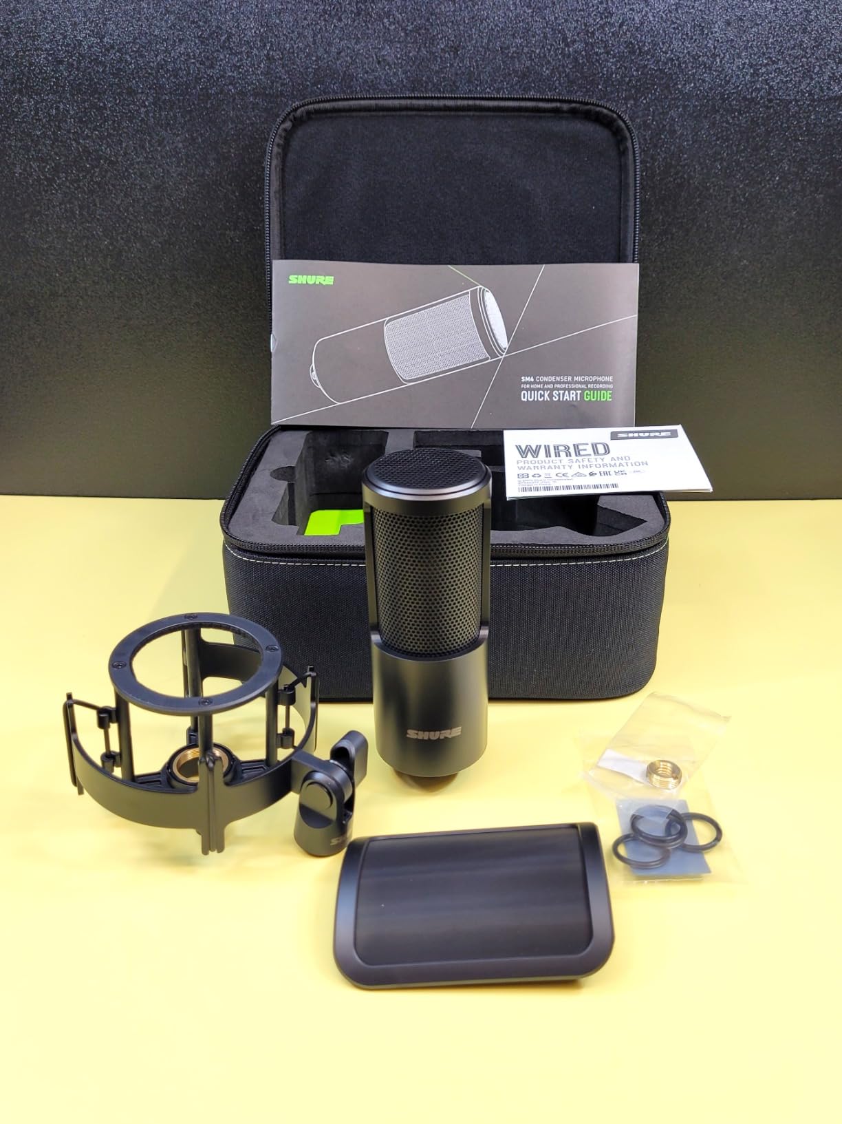 Shure SM4 XLR Studio Condenser Microphone Kit for Recording | Home-studio condenser mic with mix-ready audio, all-metal build, detachable magnetic pop filter and shock mount customer photo 2