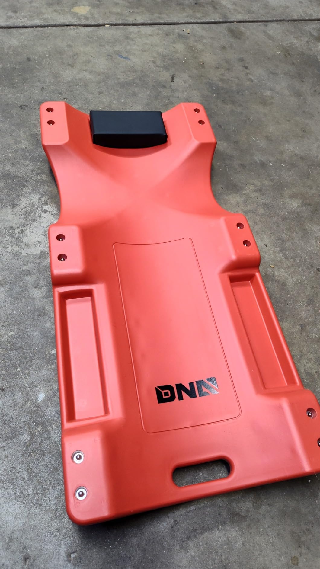 Auto Dynasty 40 in Low-Profile Under-Car Rolling Mechanic Creeper, Red | Padded Headrest & Dual Tool Trays, Heavy-Duty Plastic Supports 350 Lbs with 6 Casters, Ideal for Auto Repair and Garage Use customer photo 2