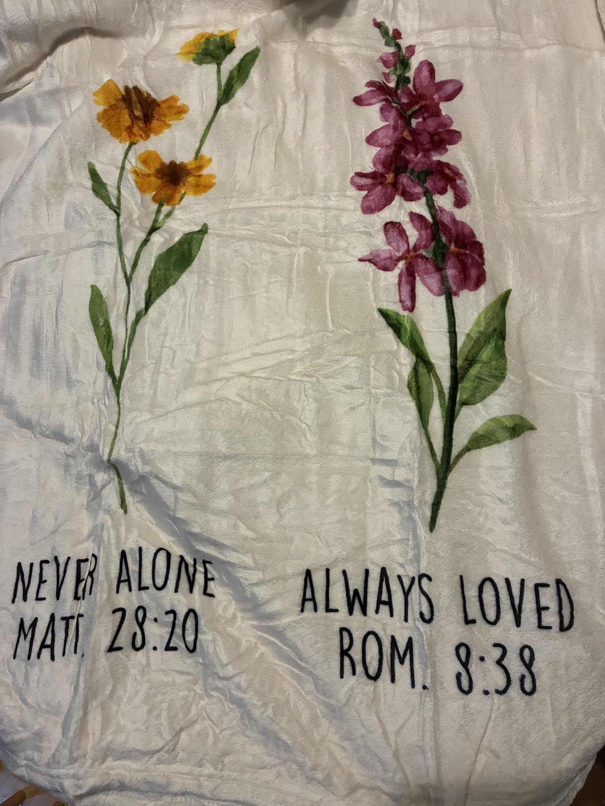 Christian Gifts for Women Birthday, Christian Blanket with Flowers customer photo 1