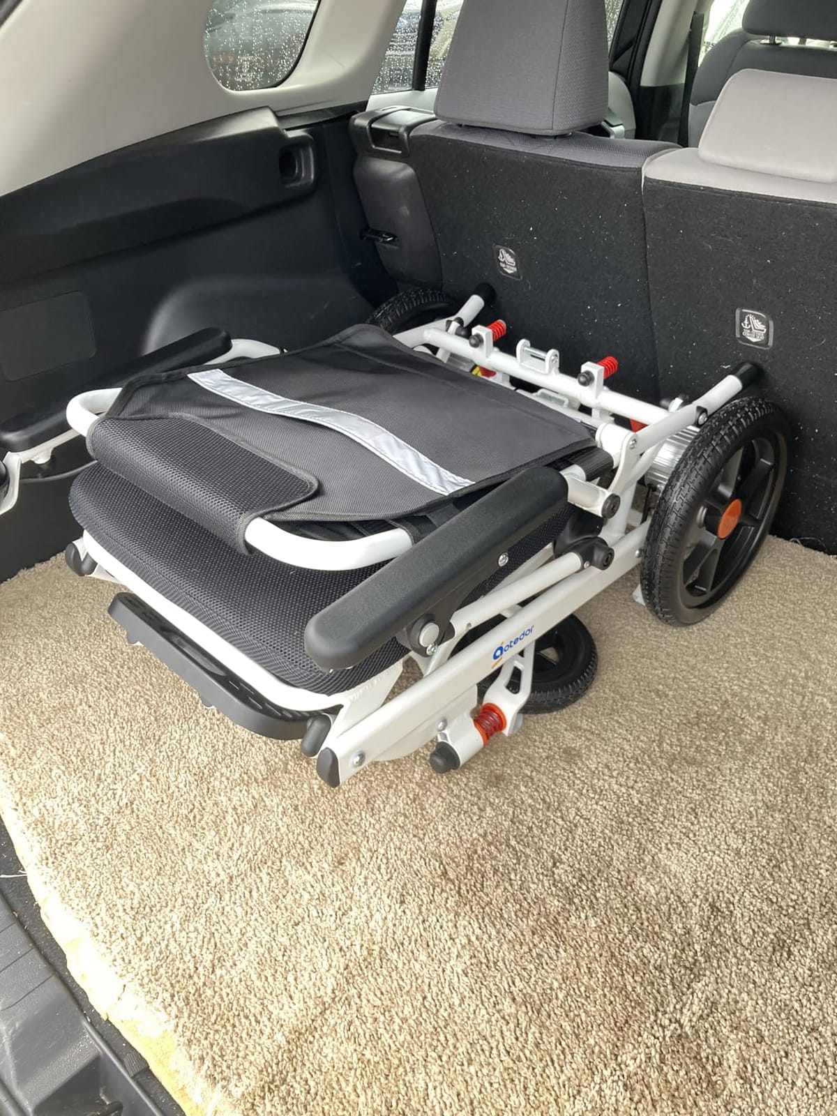 Aotedor Electric Wheelchairs for Adults, 22 Miles Long Travel Range with 2 Lithium Batteries All Terrain Power Wheelchair, Ultra Lightweight 39Lbs Folding Compact Motorized Wheelchair, Airline Approved customer photo 2