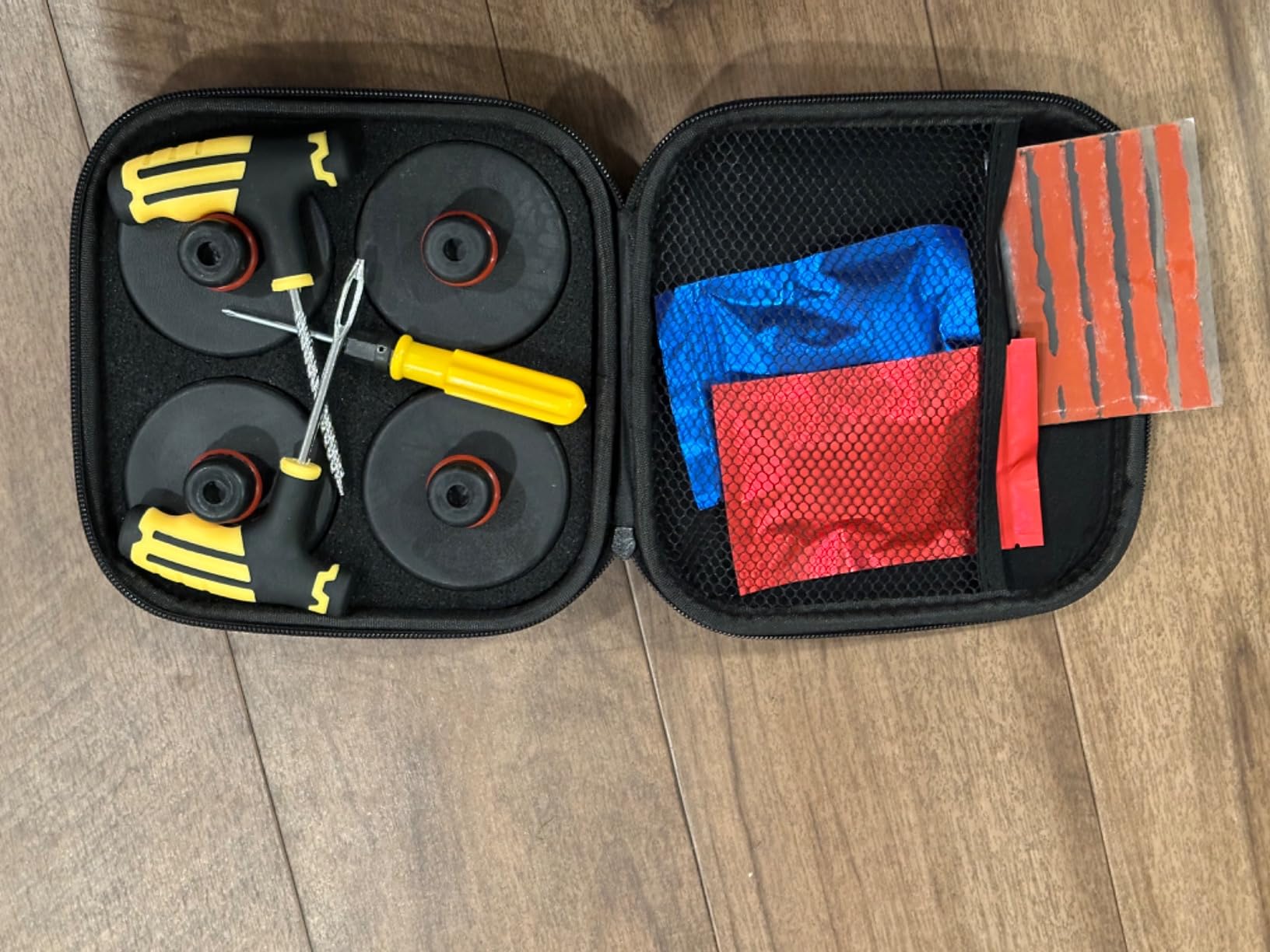 Tesla Jack Pads for Model Y/3/S/X 2016 to 2026 with Tire Repair Tools Kit | Tesla lifting pucks, 4 PCS Tesla Rubber Pucks Accessories with Storage Case, Protect Battery & Chassis customer photo 2