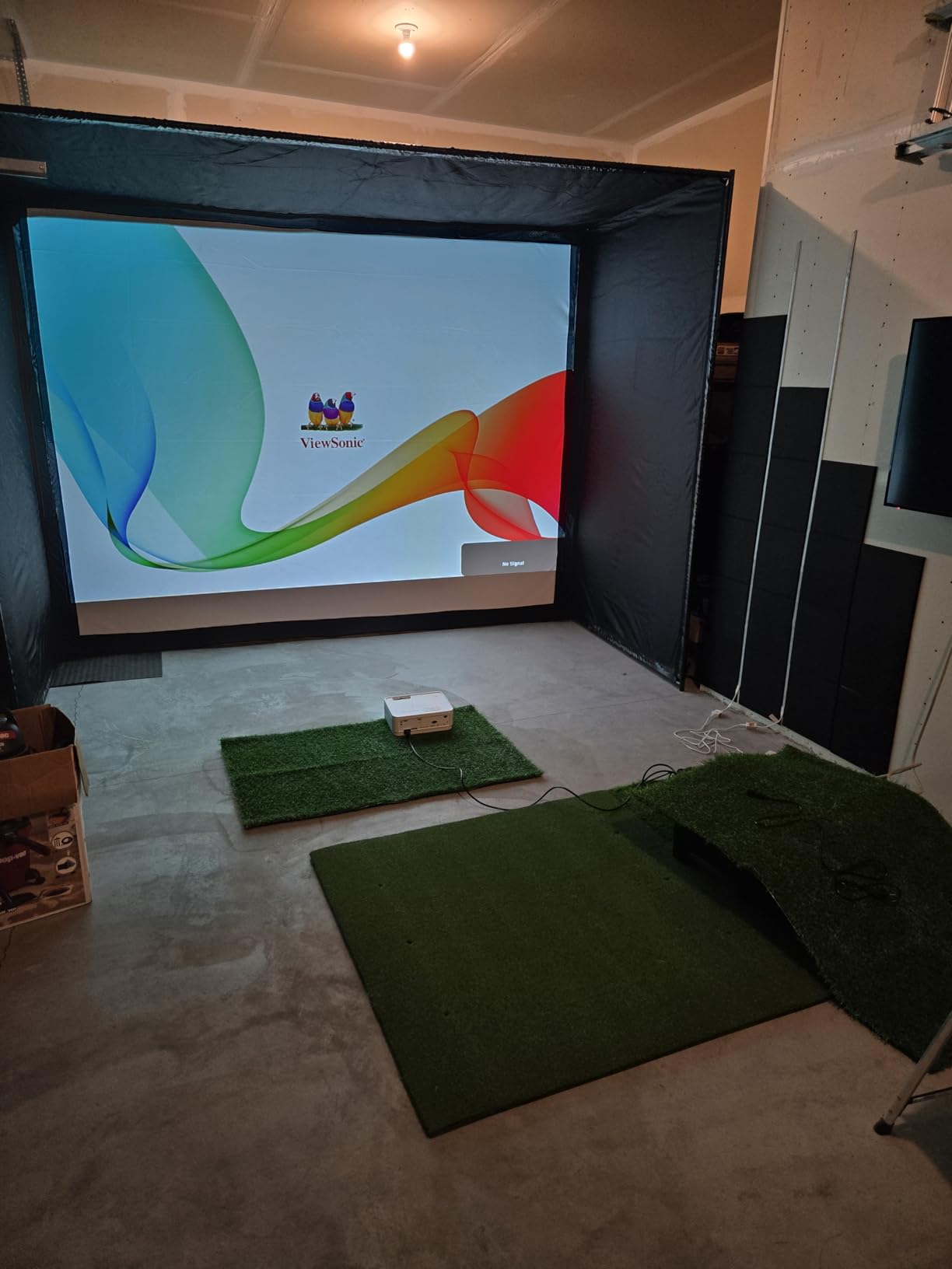 GoSports Golf Simulator Enclosure Nets - Complete Set with Frame and HD Impact Screen Kit - Indoor At Home Golf Training Equipment - Choose 10x8 ft, 12x9 ft, or 14x8 ft customer photo 1