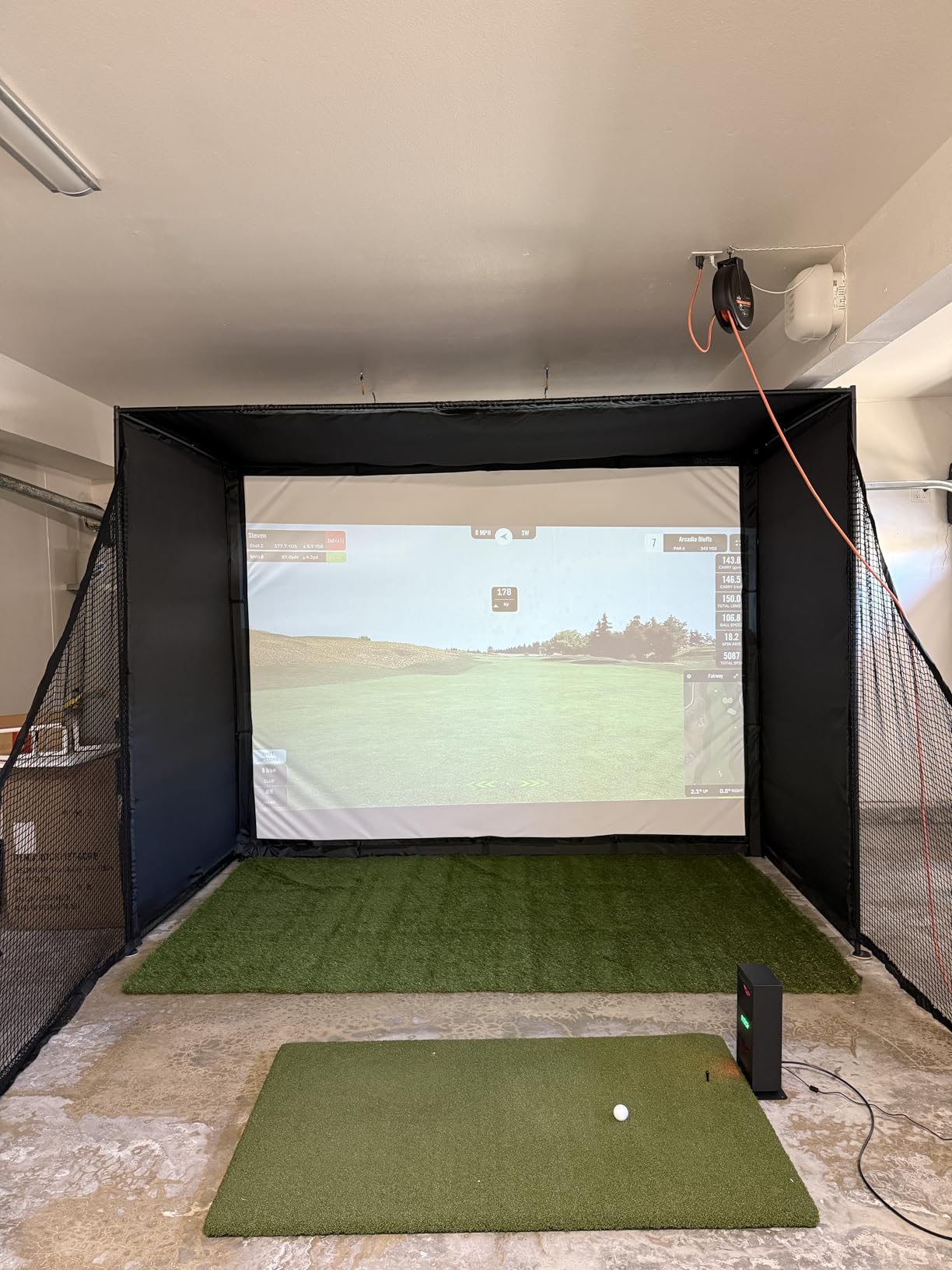 GoSports Golf Simulator Enclosure Nets - Complete Set with Frame and HD Impact Screen Kit - Indoor At Home Golf Training Equipment - Choose 10x8 ft, 12x9 ft, or 14x8 ft customer photo 2