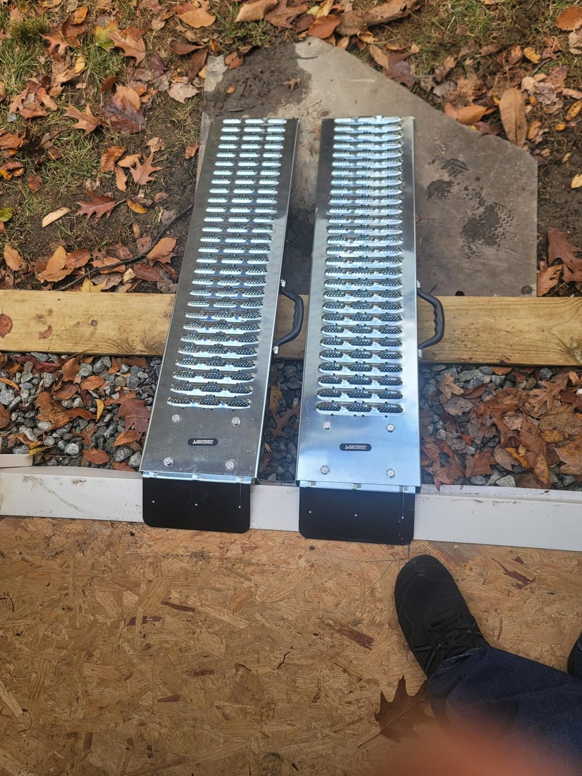Loading Ramps - Set of Two 77-Inch Folding Ramps for ATVs, Motorcycles, Mowers, Carts, and More - 2200lb Combined Capacity Car Ramp Set by Stalwart customer photo 2