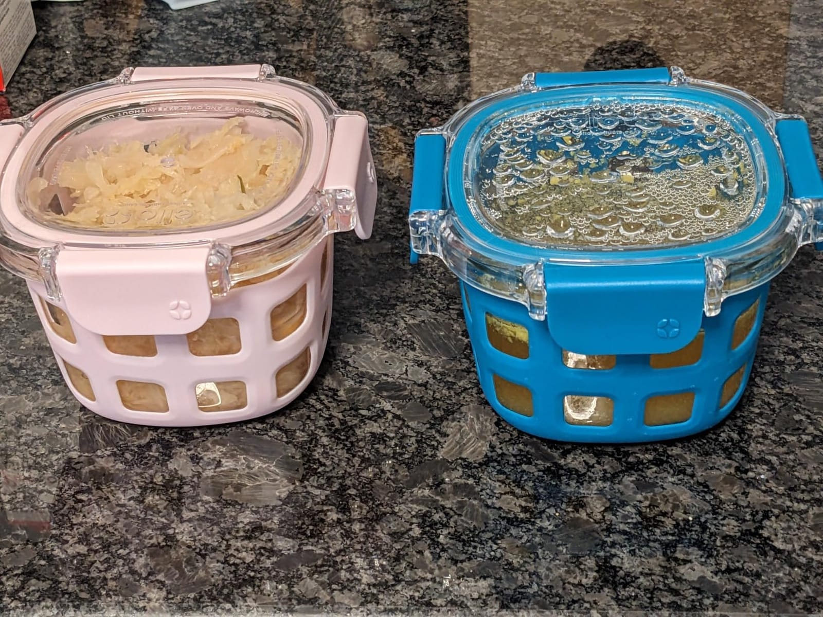 Duraglass 2 Cup Glass Storage Containers with Lids, 4 Pack, Melon | Glass meal prep set with silicone sleeves, leakproof BPA-free lids, microwave and oven safe, freezer and dishwasher safe customer photo 2