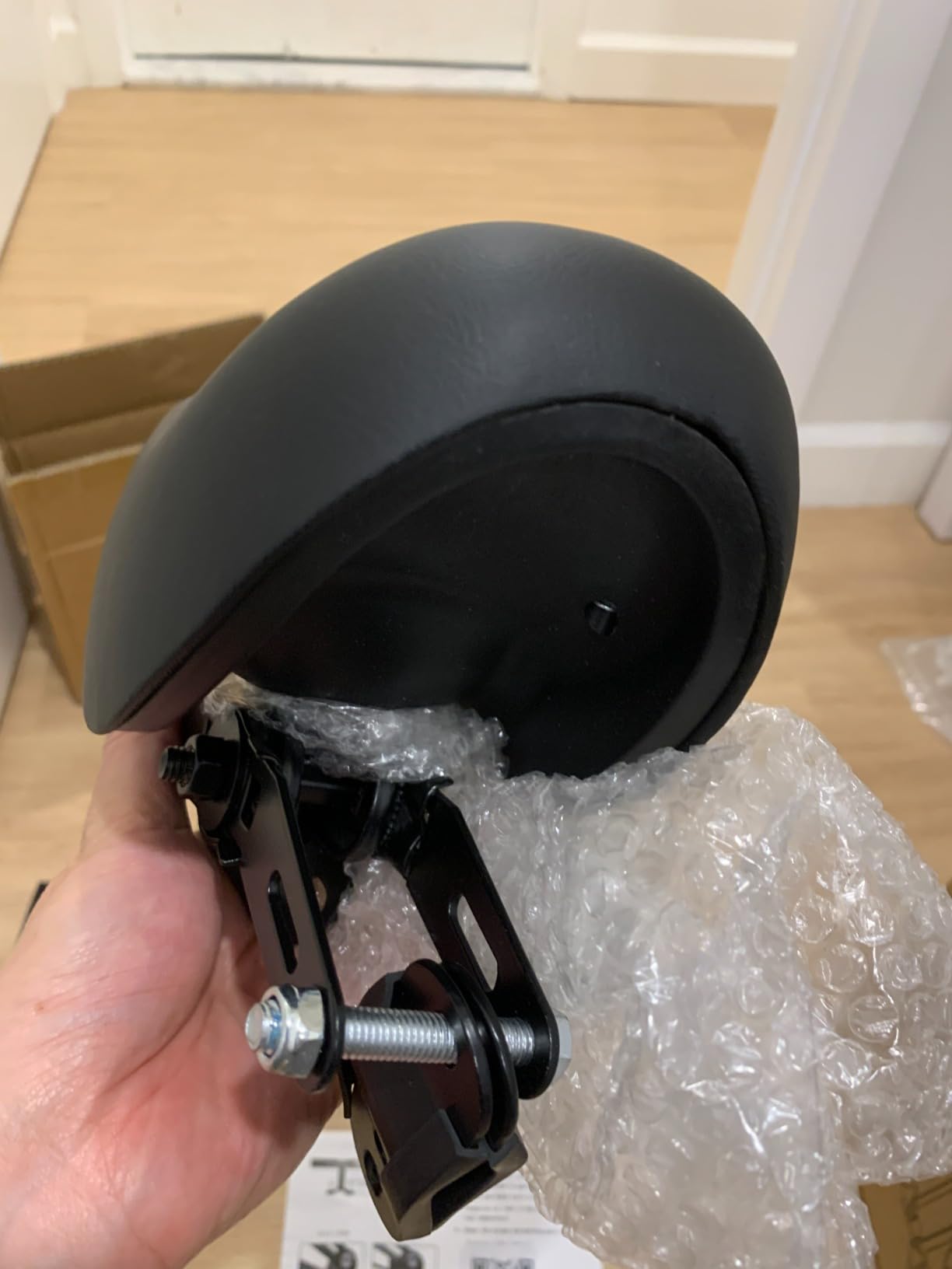 Front Mounted Bicycle Seats for Children, Kid Bike Seat Mountain with Handlebars Foot Pedals for Children 2~5 Years (Black) customer photo 1