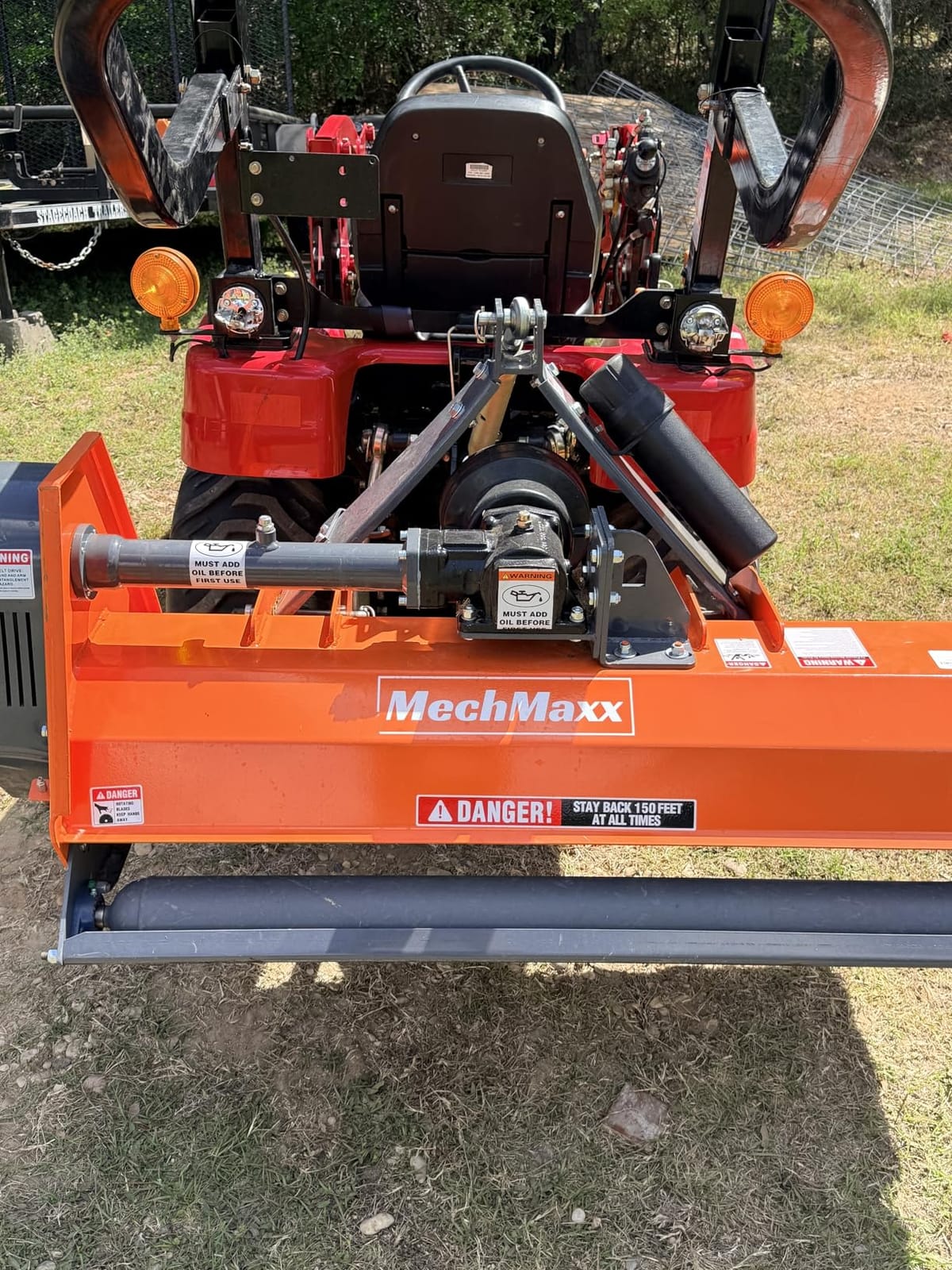 MechMaxx 48'' inch PTO Powered 3 Point Light-Duty Tractor Flail Mower, 15-35hp, CAT 1, 20pcs Hammer, Not Suitable for Quick Hitch Units, Model EFS48 Orange customer photo 2