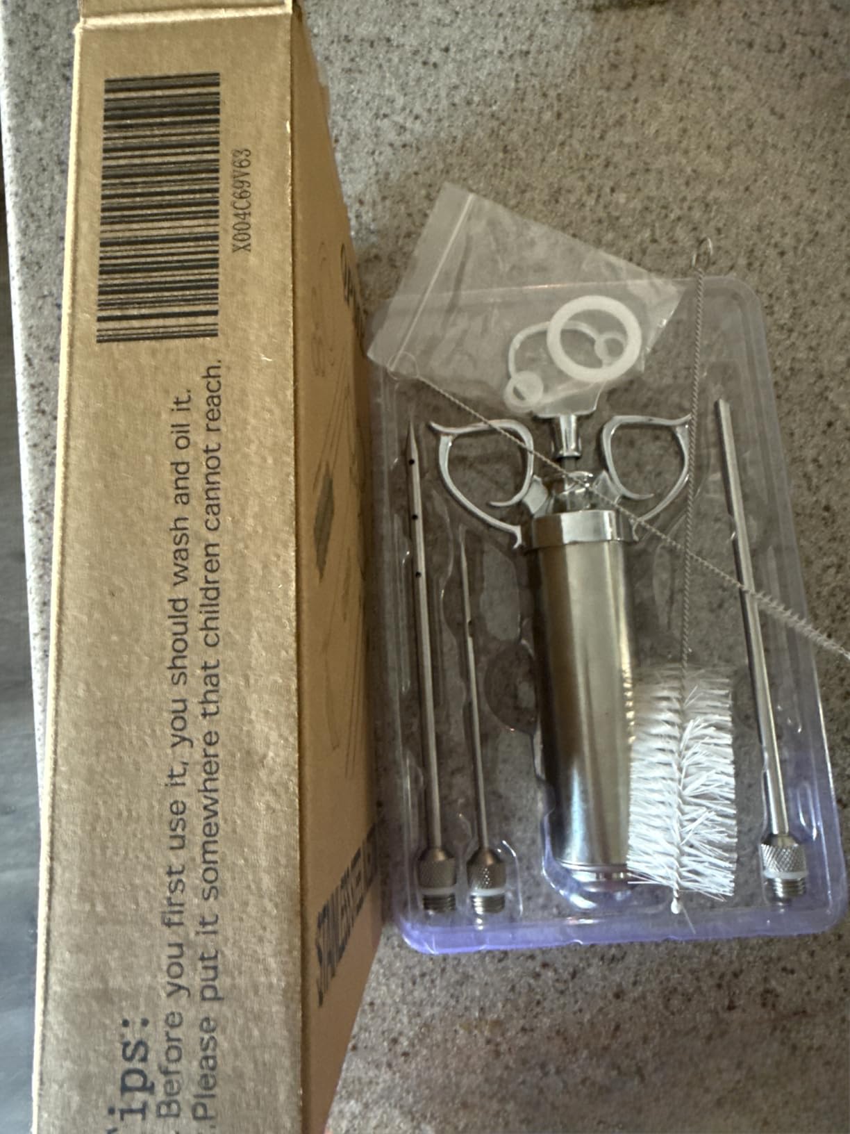 QPMR Meat Injector Syringe Kit, 2-oz Large Capacity Marinade Turkey Injector with 3pcs Stainless Steel Marinade Injector Needles for BBQ Grill Smoker & Turkey & Brisket customer photo 2