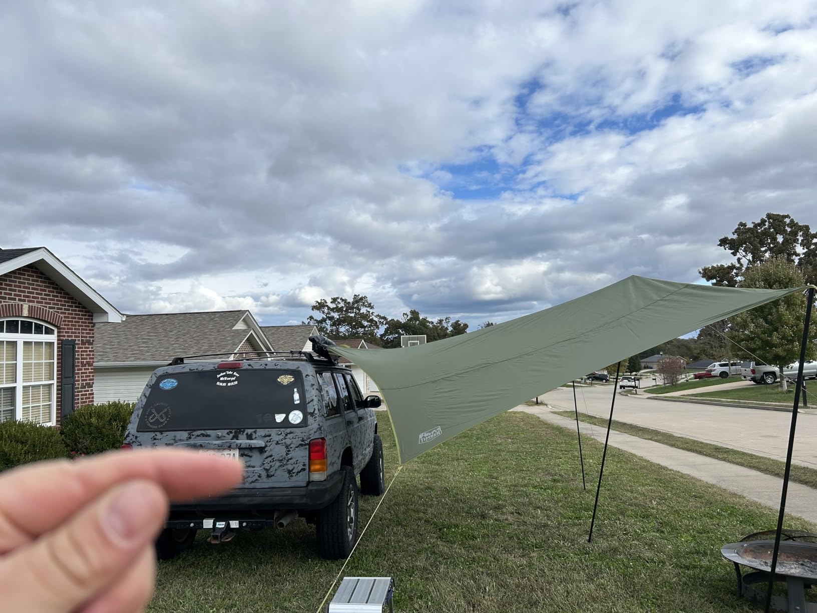 TIMBER RIDGE Blackout Coating Car Awning, 19x9.8ft, Green | Retractable Roof Rack, Pull-Out Sun Shade Overland Camping, Waterproof Sun Shelter, For Vehicle/Truck/Jeep/SUV/Van customer photo 2