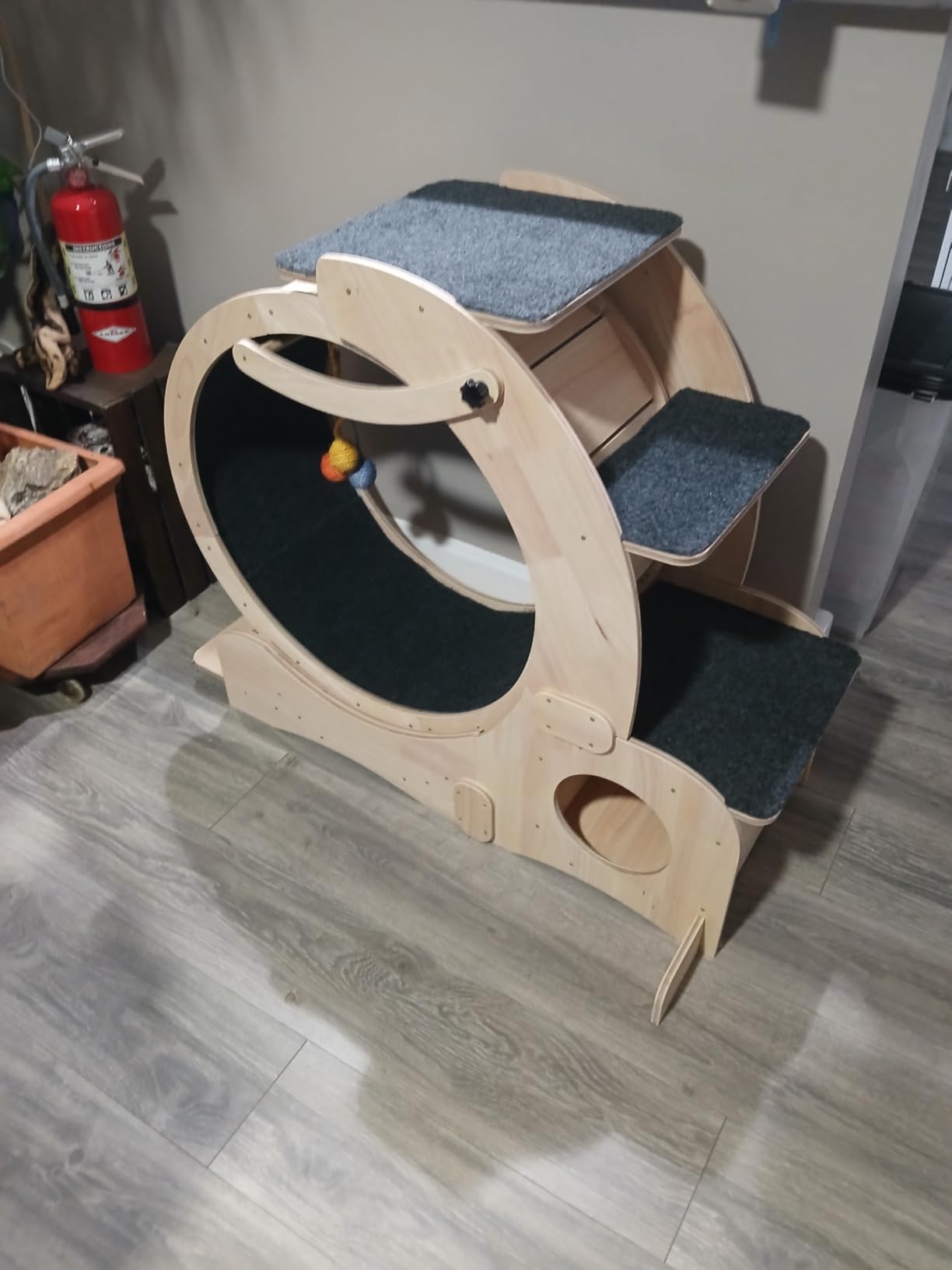 Cat Wheel 7-in-1 Upgraded Exercise Treadmill for Indoor Cats, Cat Treadmill with Silent Running Wheel, Cat Tunnel, Cat Wheels for Indoor Cats, Perfect Cat Jym & Toy for Endless Fun & Fitness customer photo 1