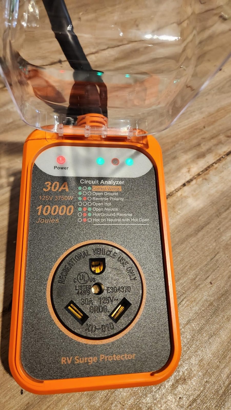 RV Surge Protector 30 Amp, 10000 Joules Circuit Analyzer for Camper with Waterproof Cover customer photo 2