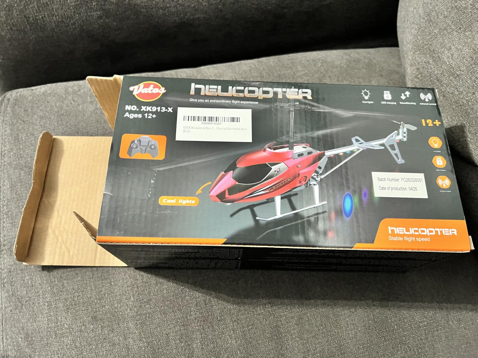 VATOS RC Helicopter for Boys, 2.4G Remote Control Helicopter with LED Light for Kids 12+ Years Old, Fixed Height, One-Key Take-Off, Indoor RC Planes Ideal Festival Gifts for Boys Adults customer photo 1