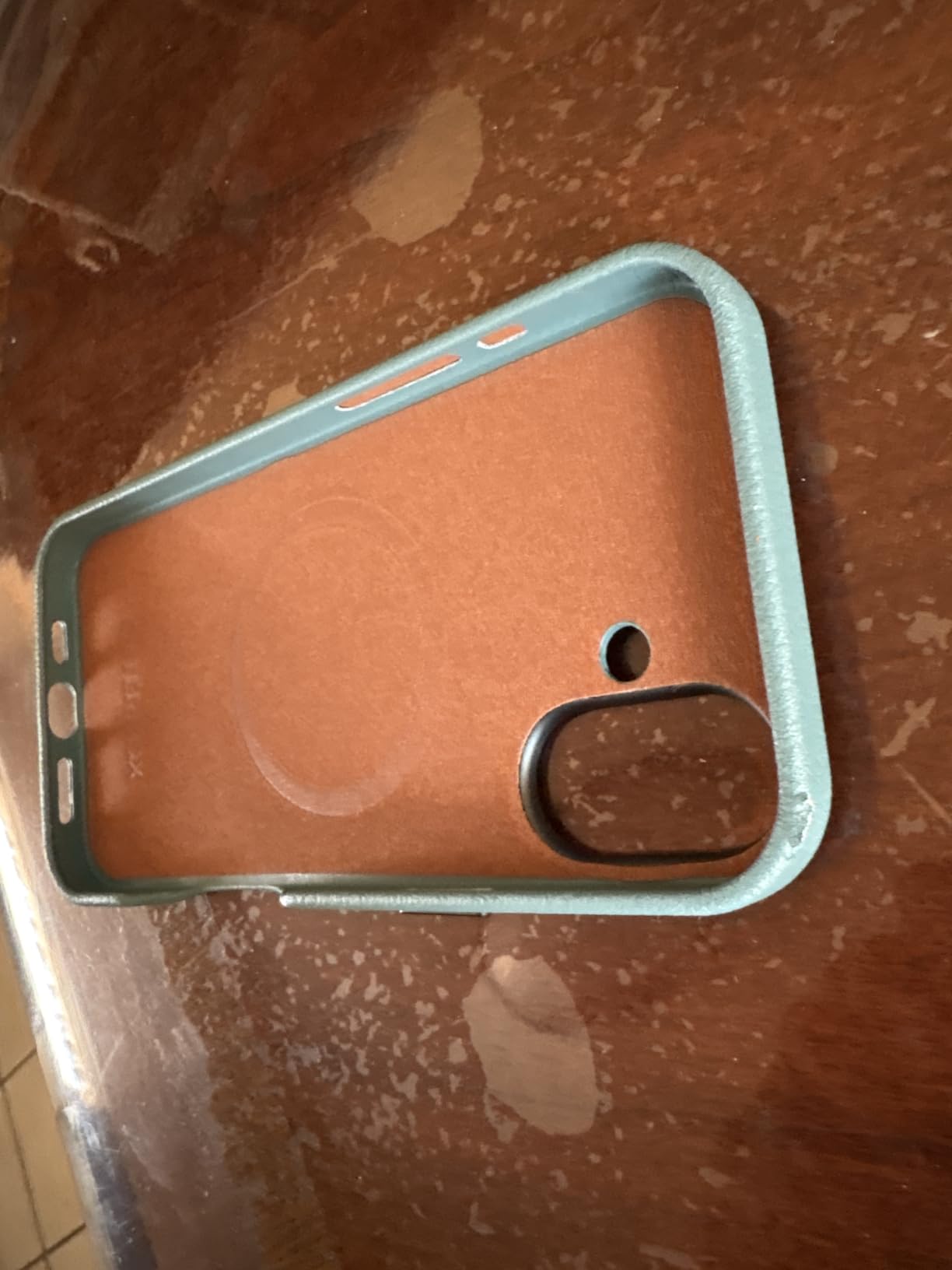 OtterBox iPhone 16 Pro Symmetry Series Cactus Leather - Rich Adobe Brown | Slim, Premium Cactus Leather Material, MagSafe Compatible Protective iPhone Case with Drop Protection customer photo 2