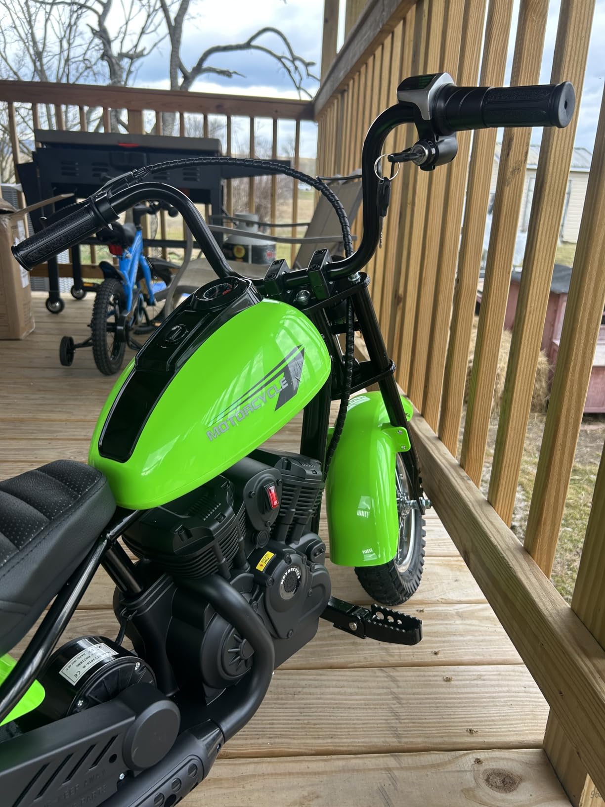 ELEMARA Electric Dirt Bike, 350W 24V Ride on Toy for Big Kids, 15.5 mph & 150lb Max, 3 Speeds, Chain-Driven Motor customer photo 1
