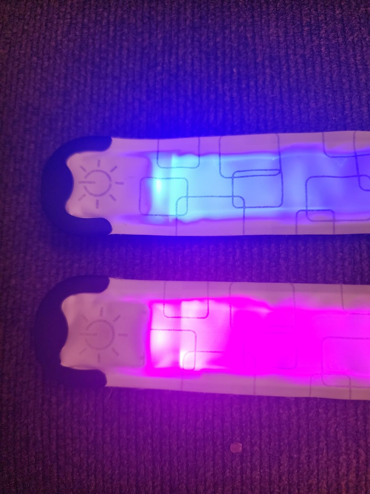 Fitense Rechargeable LED Armband 2-Pack, High Visibility Running Gear for Night Safety, 5 Colors & 3 Modes Light Up Wristbands for Night Walking, Cycling, Running Gift for Women Men Kids customer photo 1