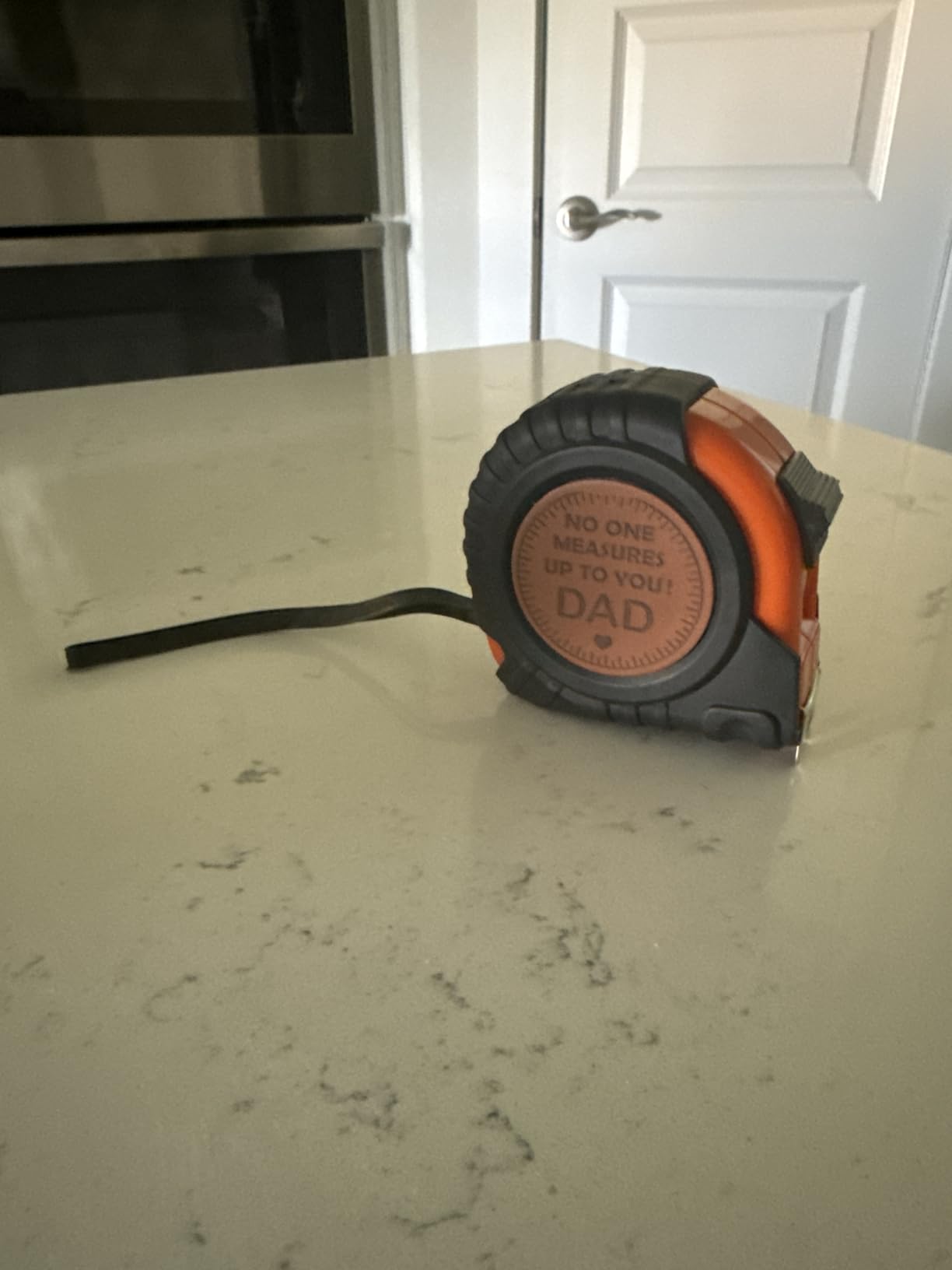 Grandpa Papa Birthday Gifts from Grandkids, Christmas Papa Grandpa Grandfather Gifts from Granddaughter Grandson, Grandparents Day Gift, Genuine Leather Engraved 25 FT Tape Measure customer photo 2
