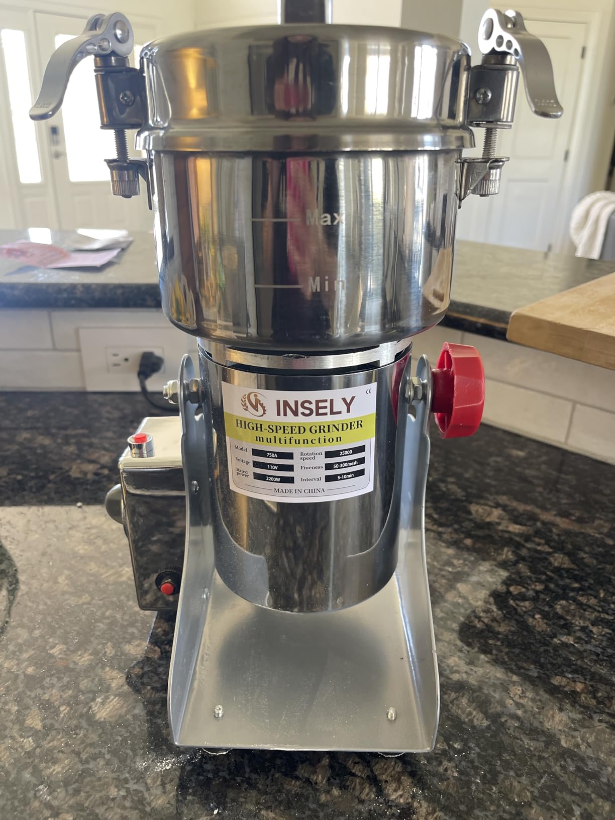 Grain Mill 750g, flour mill grinder for home, Electric Stainless Steel Grain Grinder for Wheat, Spices, coffee, Corn and Other Dry Food Grinders for Kitchen customer photo 2