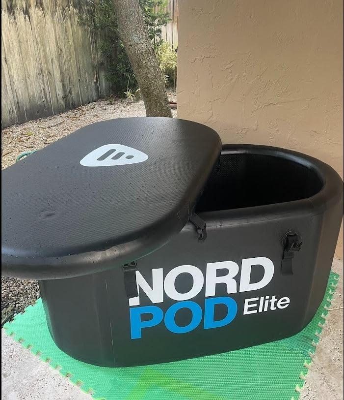 Lifepro NordPod Ice Bath Tub Portable Cold Plunge Water Therapy Pool | Thermal insulated indoor or outdoor recovery tub for athletes includes an all-weather lid, 8 legs, pump, and storage bag customer photo 2